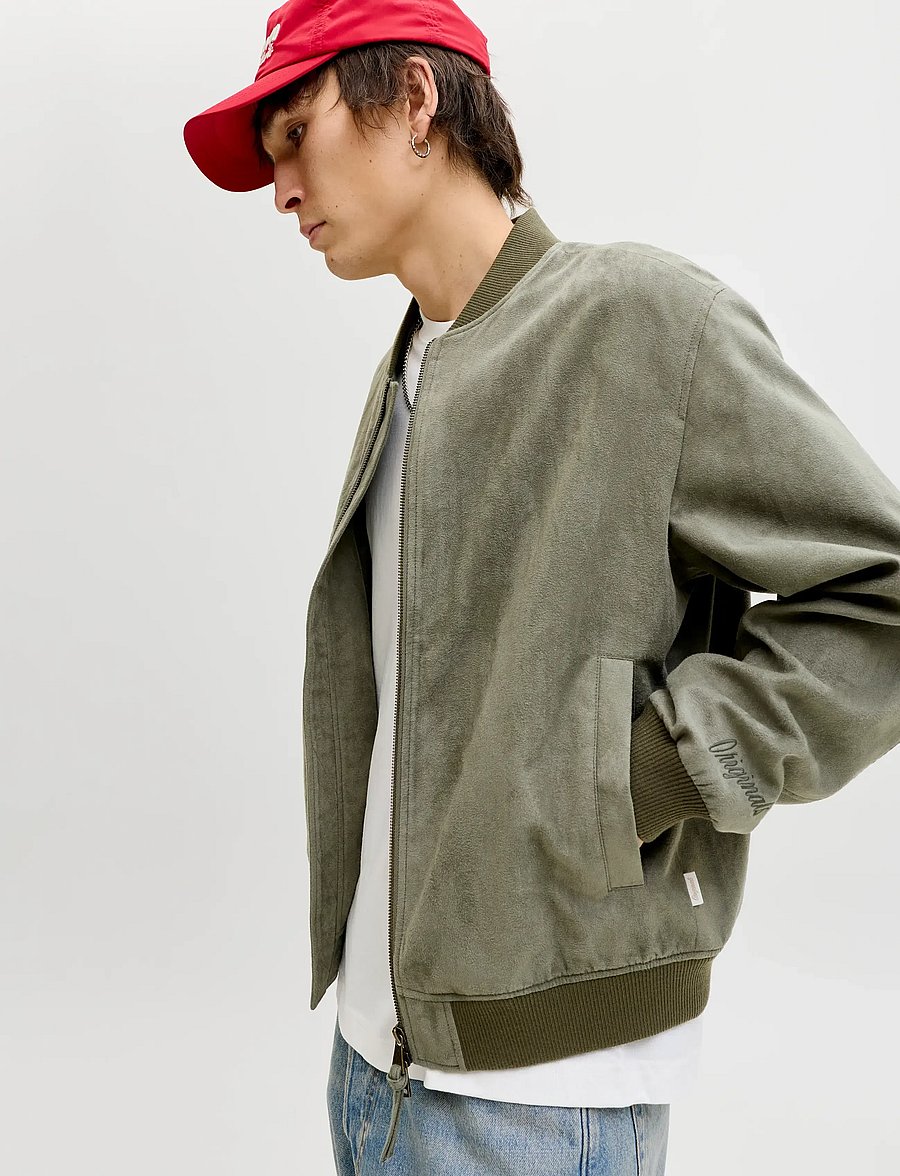 Jack & Jones - JORNANTUCKET BOMBER JACKET - efterårsjakker - dusty olive - 4