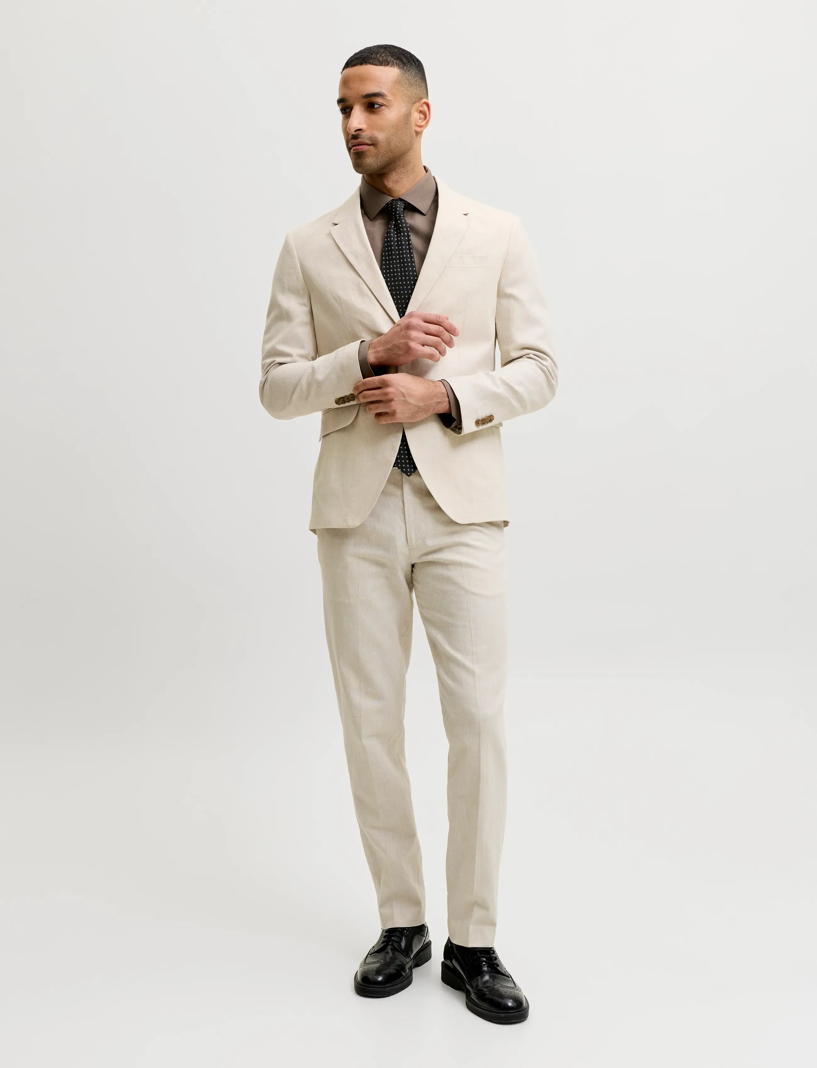 Jack & Jones - JPRMARTIN SUMMER BLZ LINEN BLEND NO06 SN - enkeltradede blazere - ancient scroll - 4