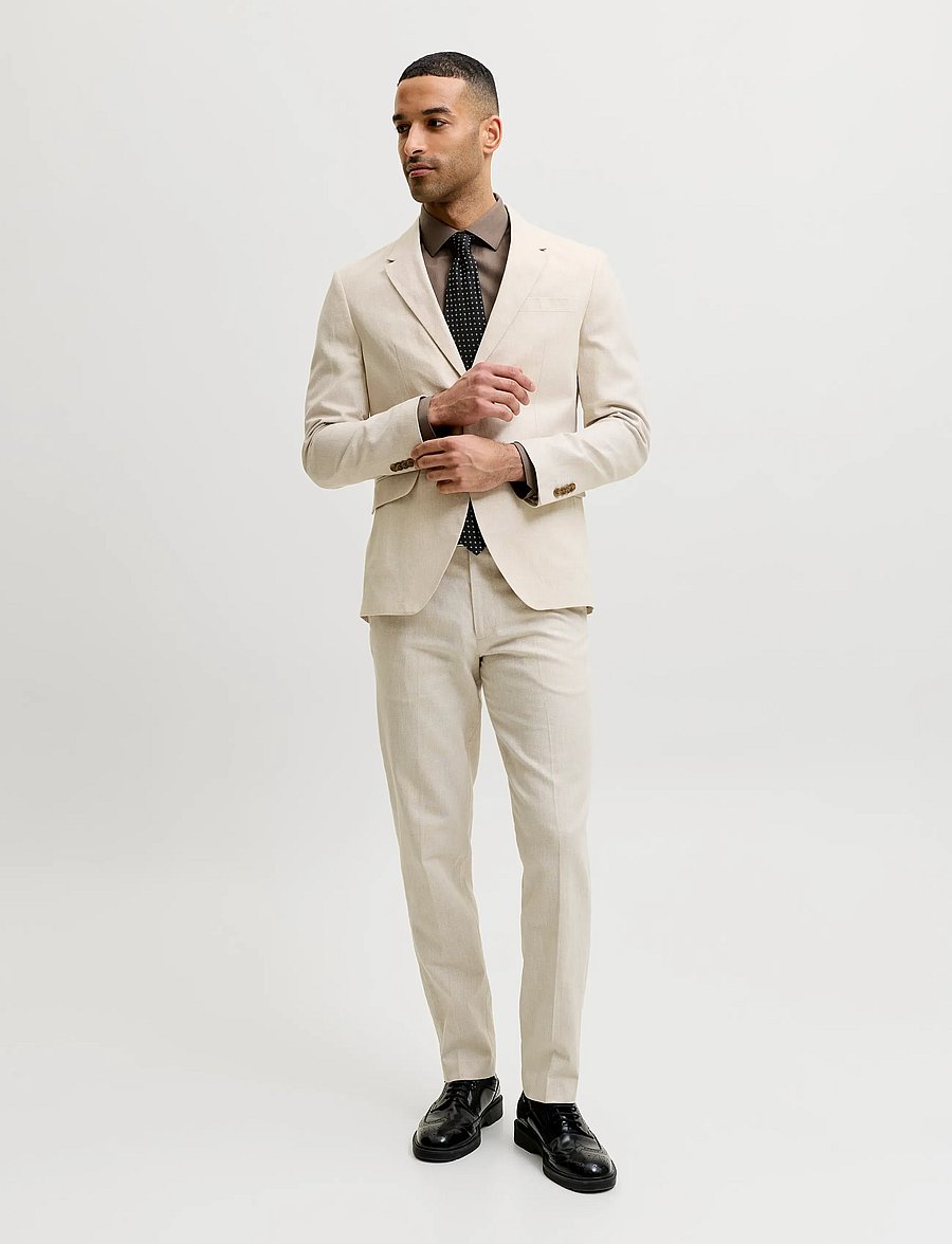 Jack & Jones - JPRMARTIN SUMMER BLZ LINEN BLEND NO06 SN - enkeltradede blazere - ancient scroll - 4