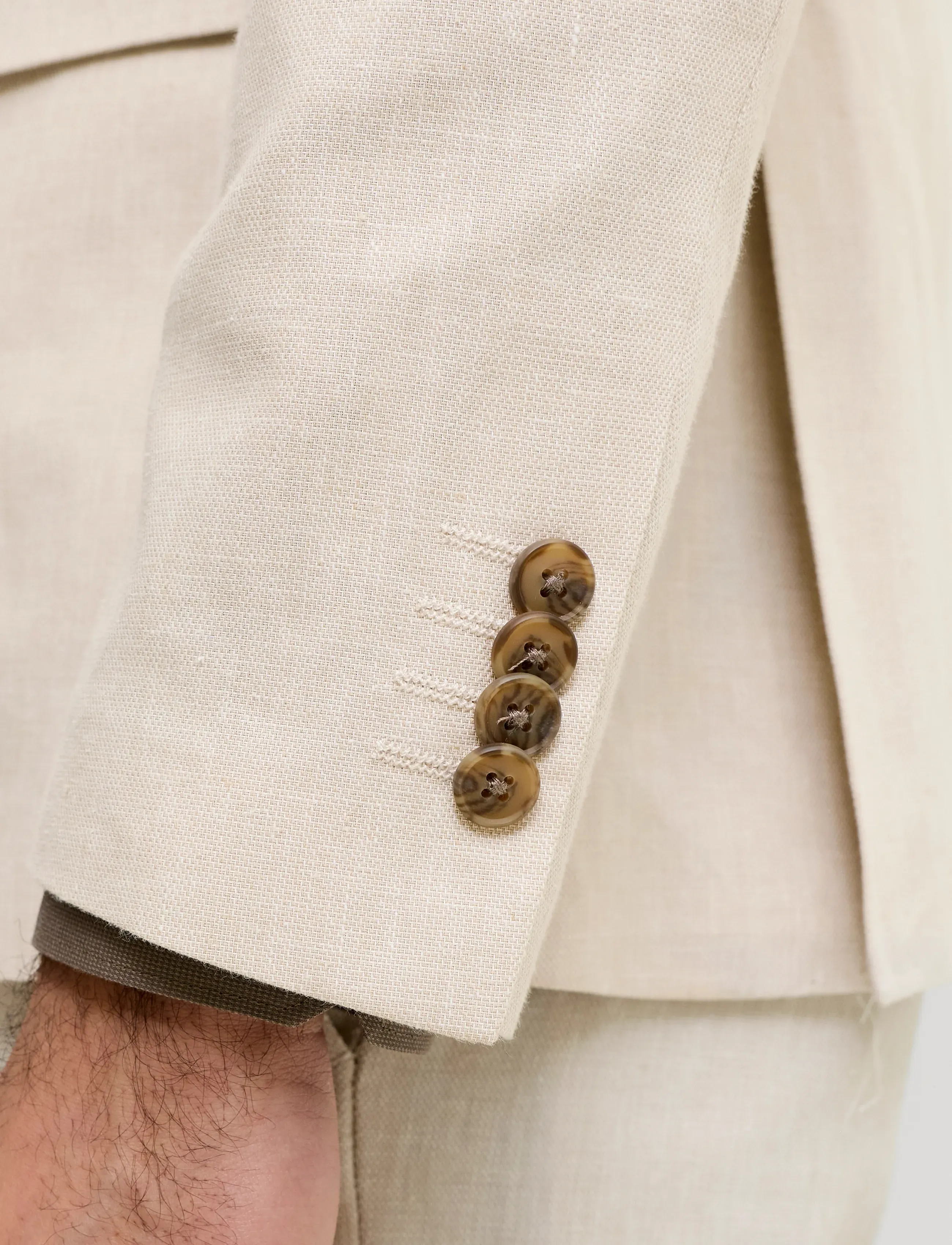 Jack & Jones JPRMARTIN SUMMER BLZ LINEN BLEND NO06 SN - Gatvės stilius - ANCIENT SCROLL / cream