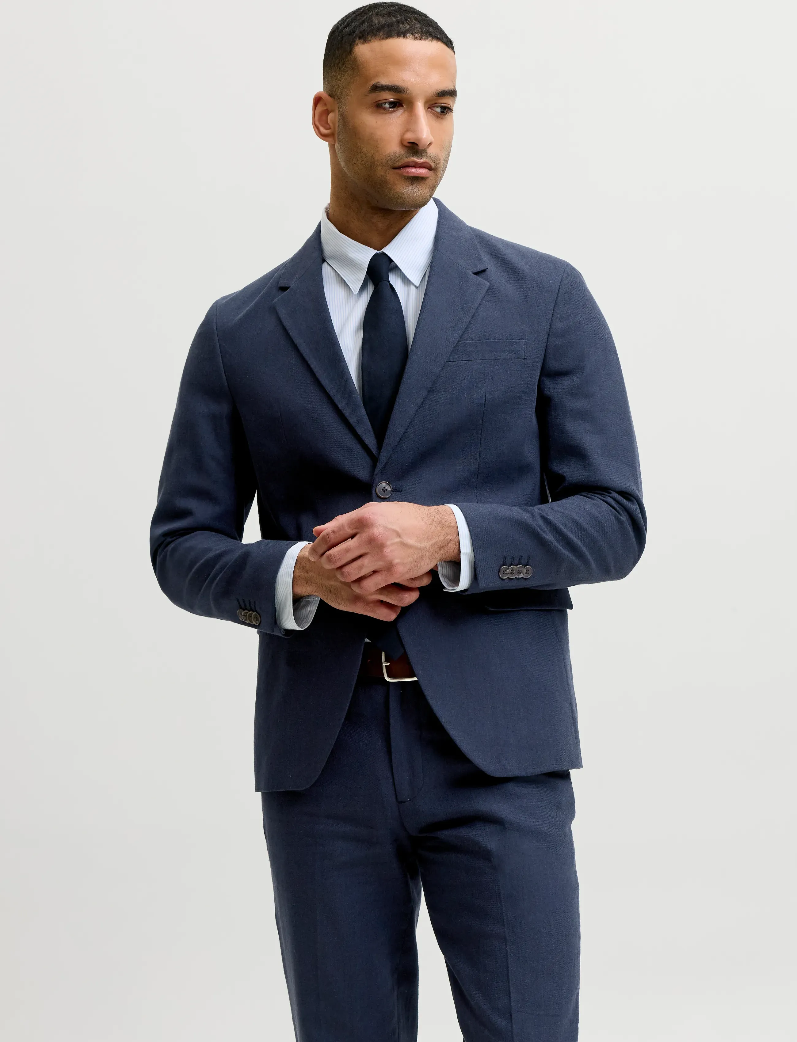 Jack & Jones JPRMARTIN SUMMER BLZ LINEN BLEND NO06 SN - Ülikonnad ja pintsakud - DARK NAVY / navy
