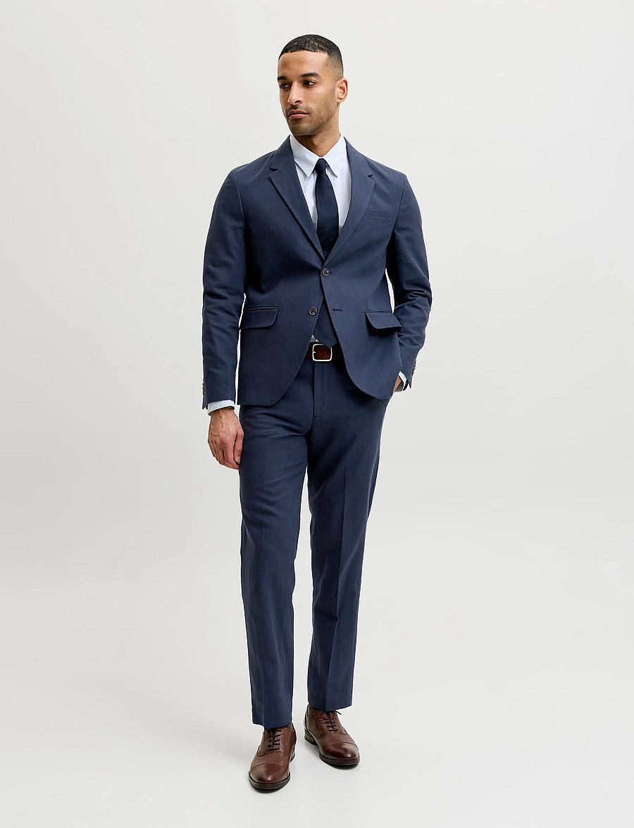Jack & Jones - JPRMARTIN SUMMER BLZ LINEN BLEND NO06 SN - enkeltradede blazere - dark navy - 3