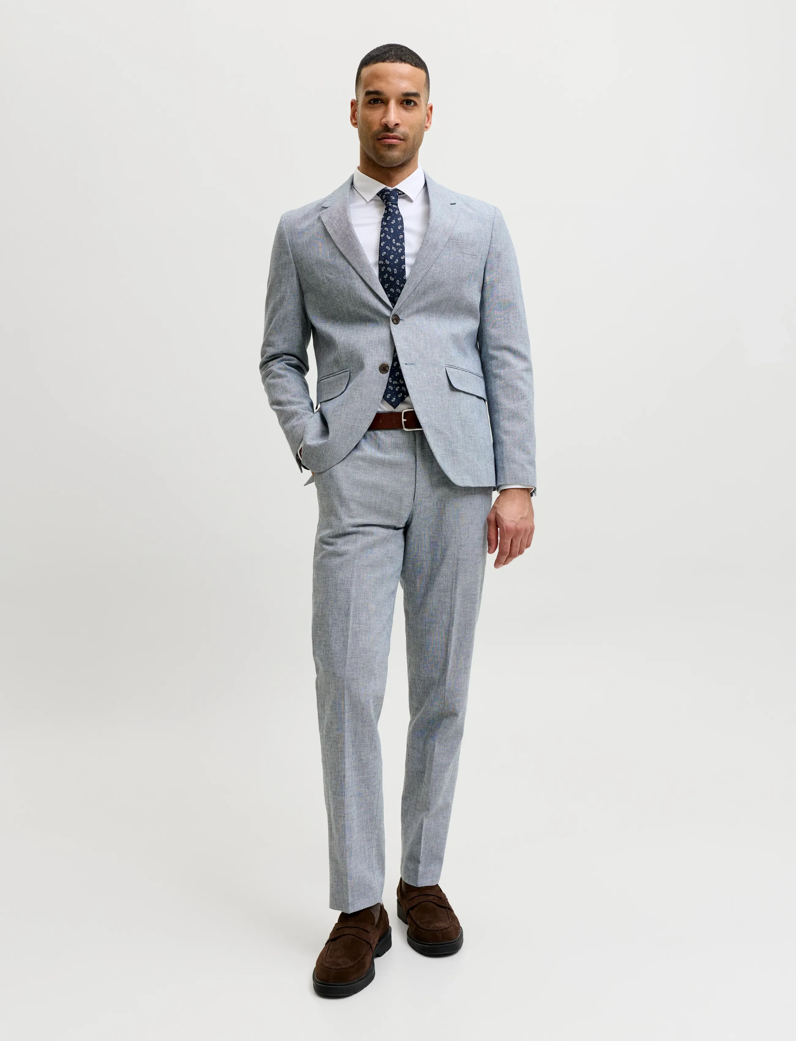 Jack & Jones - JPRMARTIN SUMMER BLZ LINEN BLEND NO06 SN - einreiher - faded denim - 3