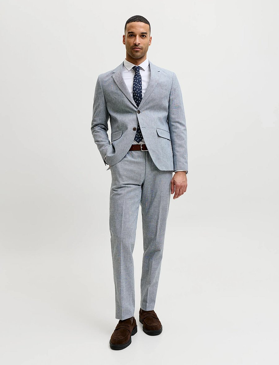 Jack & Jones - JPRMARTIN SUMMER BLZ LINEN BLEND NO06 SN - einreiher - faded denim - 3