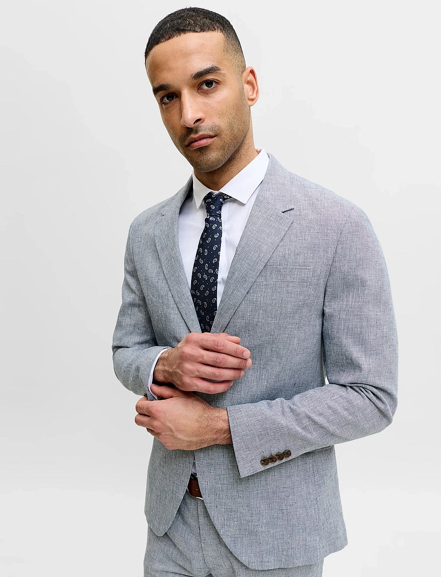 Jack & Jones - JPRMARTIN SUMMER BLZ LINEN BLEND NO06 SN - einreiher - faded denim - 4