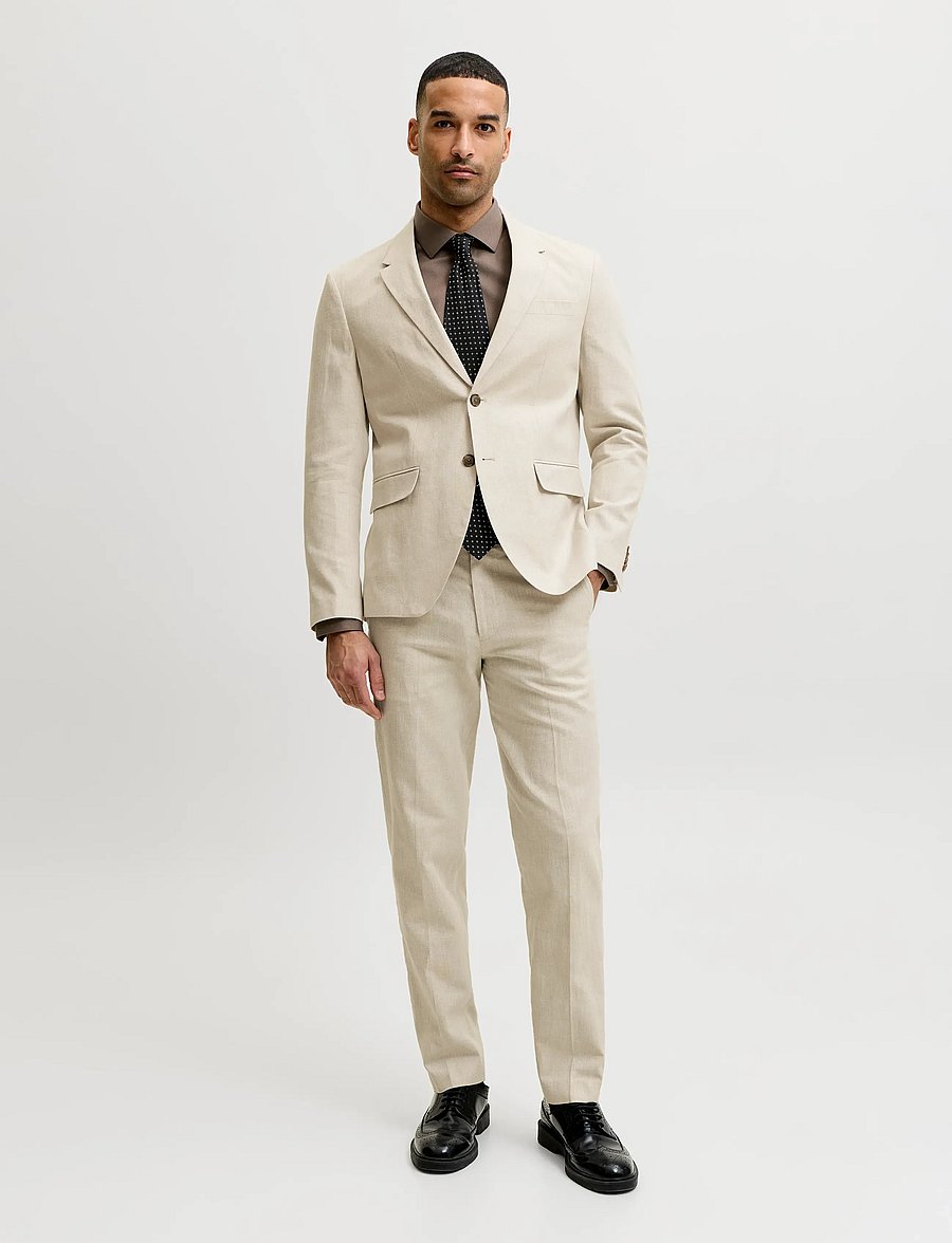 Jack & Jones - JPRMARTIN SUMMER TRS LINEN BLEND NO06 SN - linased ülikonnapüksid - ancient scroll - 4