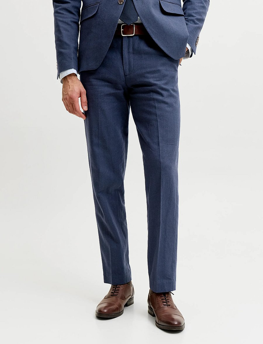 Jack & Jones - JPRMARTIN SUMMER TRS LINEN BLEND NO06 SN - leinenanzughosen - dark navy - 0