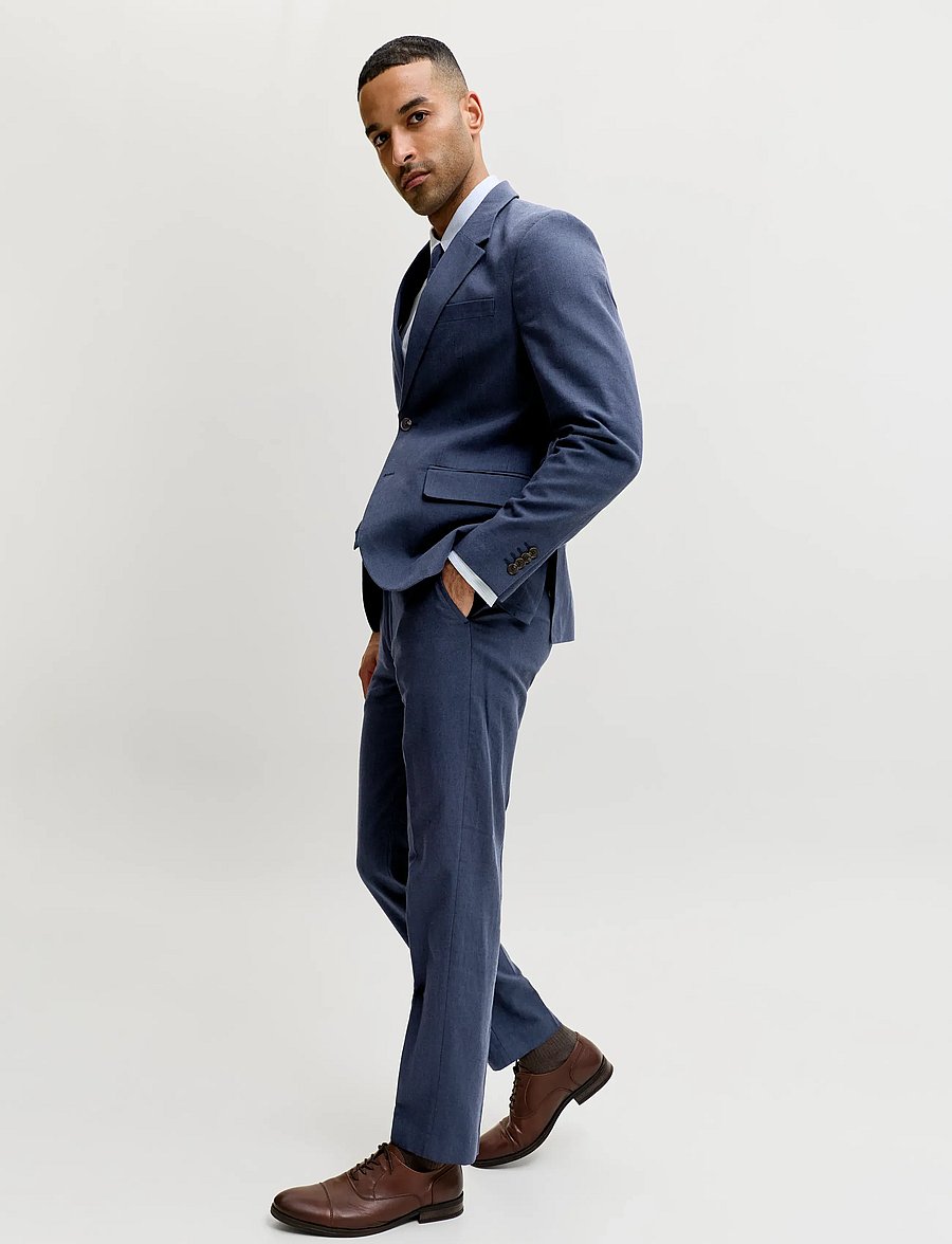 Jack & Jones - JPRMARTIN SUMMER TRS LINEN BLEND NO06 SN - leinenanzughosen - dark navy - 5
