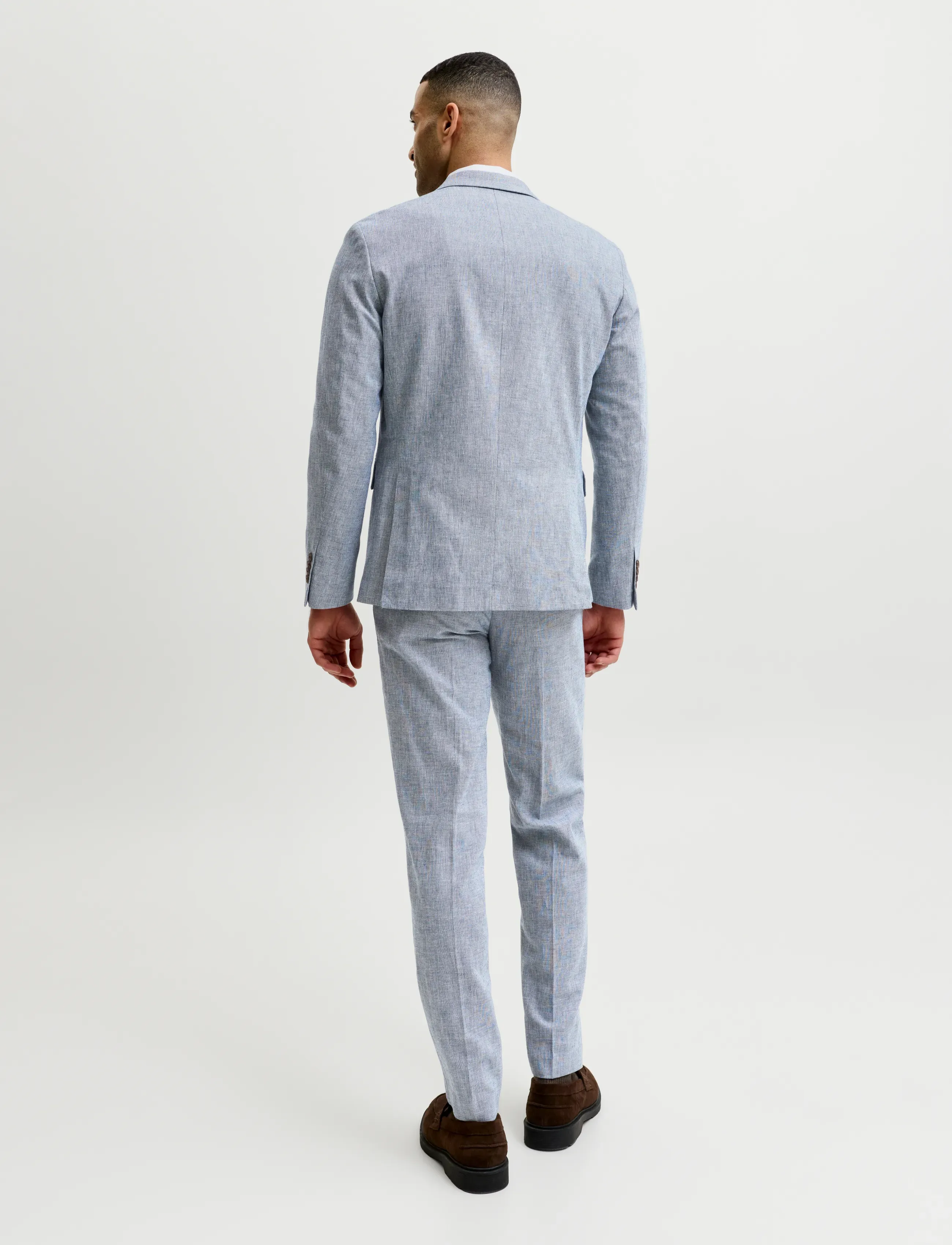 Jack & Jones - JPRMARTIN SUMMER TRS LINEN BLEND NO06 SN - jakkesætbukser i hør - faded denim - 3