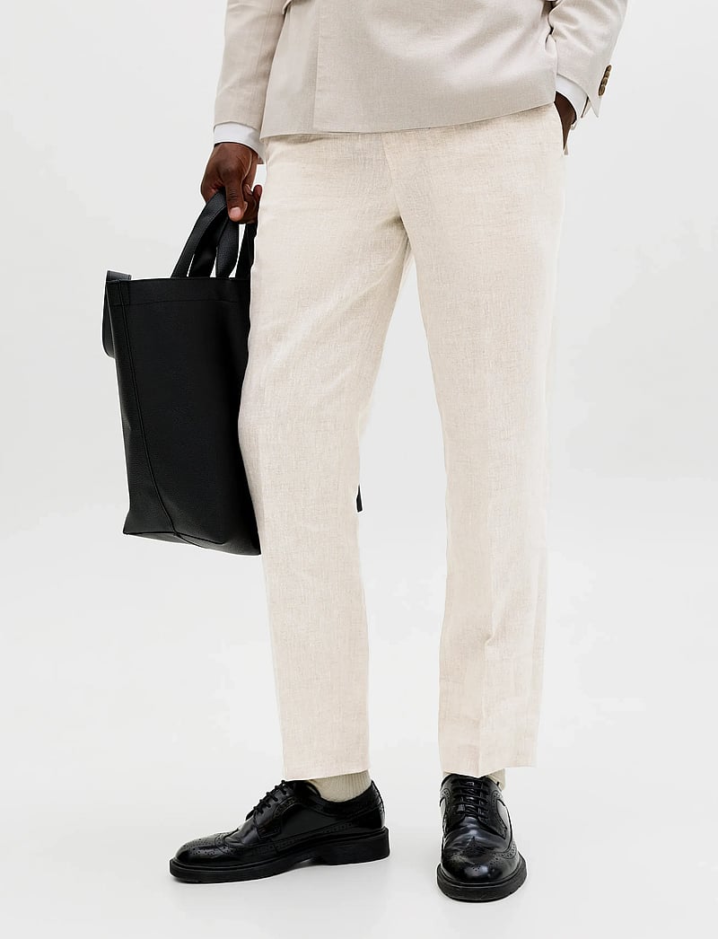 Jack & Jones - JPRBLAMARTIN LAWRENCE LINEN TROUSER UN01 - jakkesætbukser i hør - ancient scroll - 0
