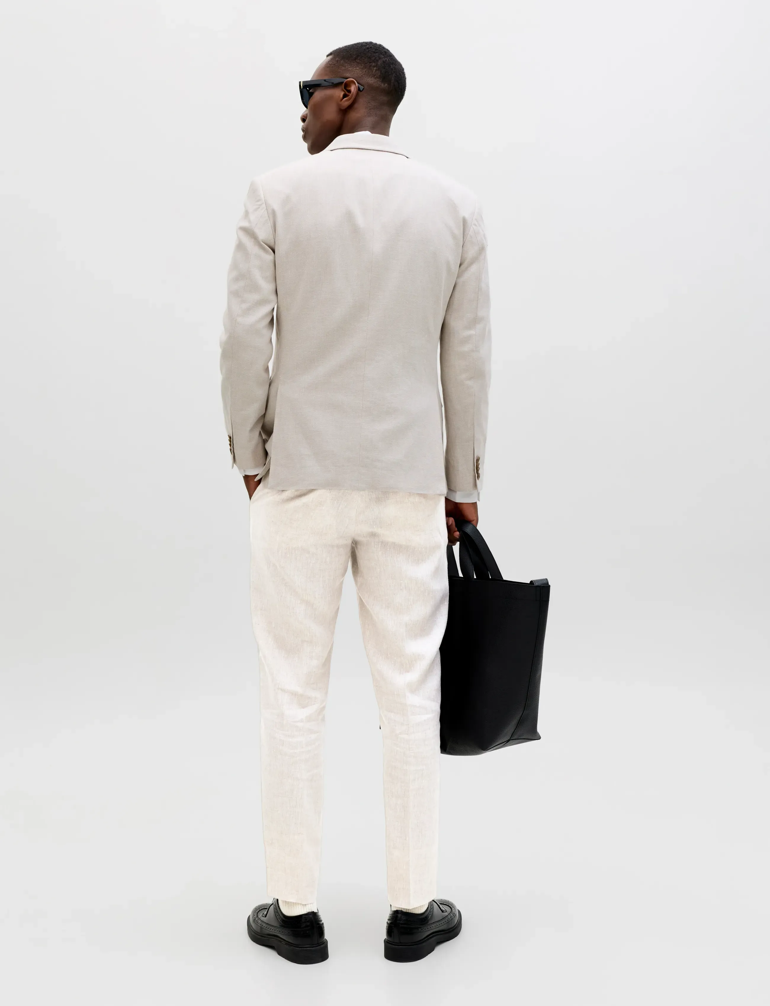 Jack & Jones - JPRBLAMARTIN LAWRENCE LINEN TROUSER UN01 - jakkesætbukser i hør - ancient scroll - 3
