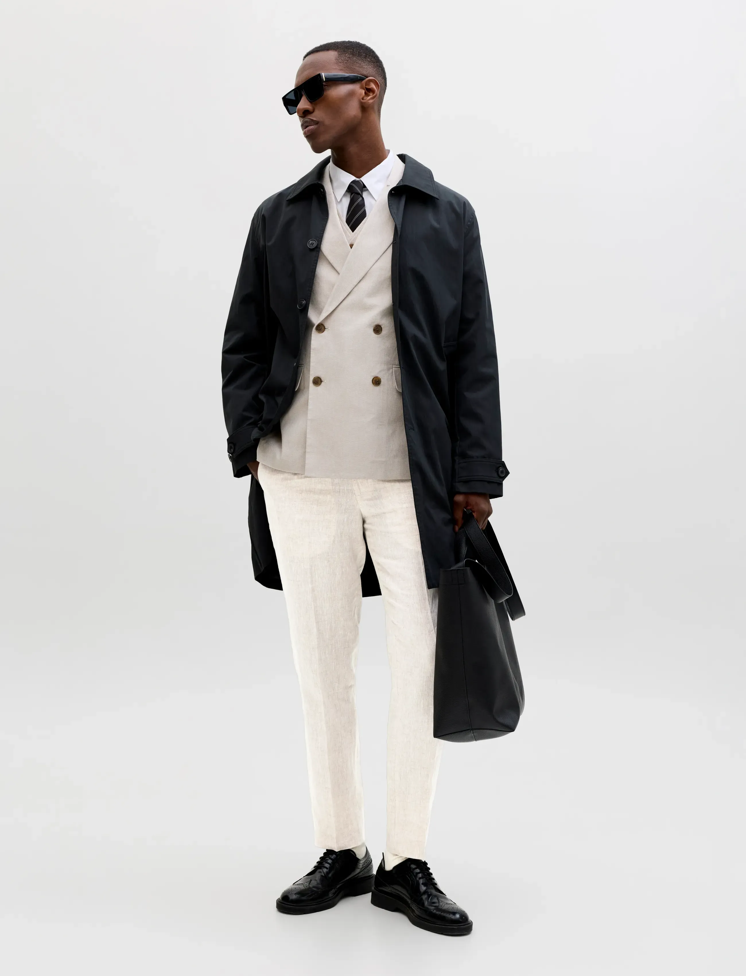 Jack & Jones - JPRBLAMARTIN LAWRENCE LINEN TROUSER UN01 - jakkesætbukser i hør - ancient scroll - 4