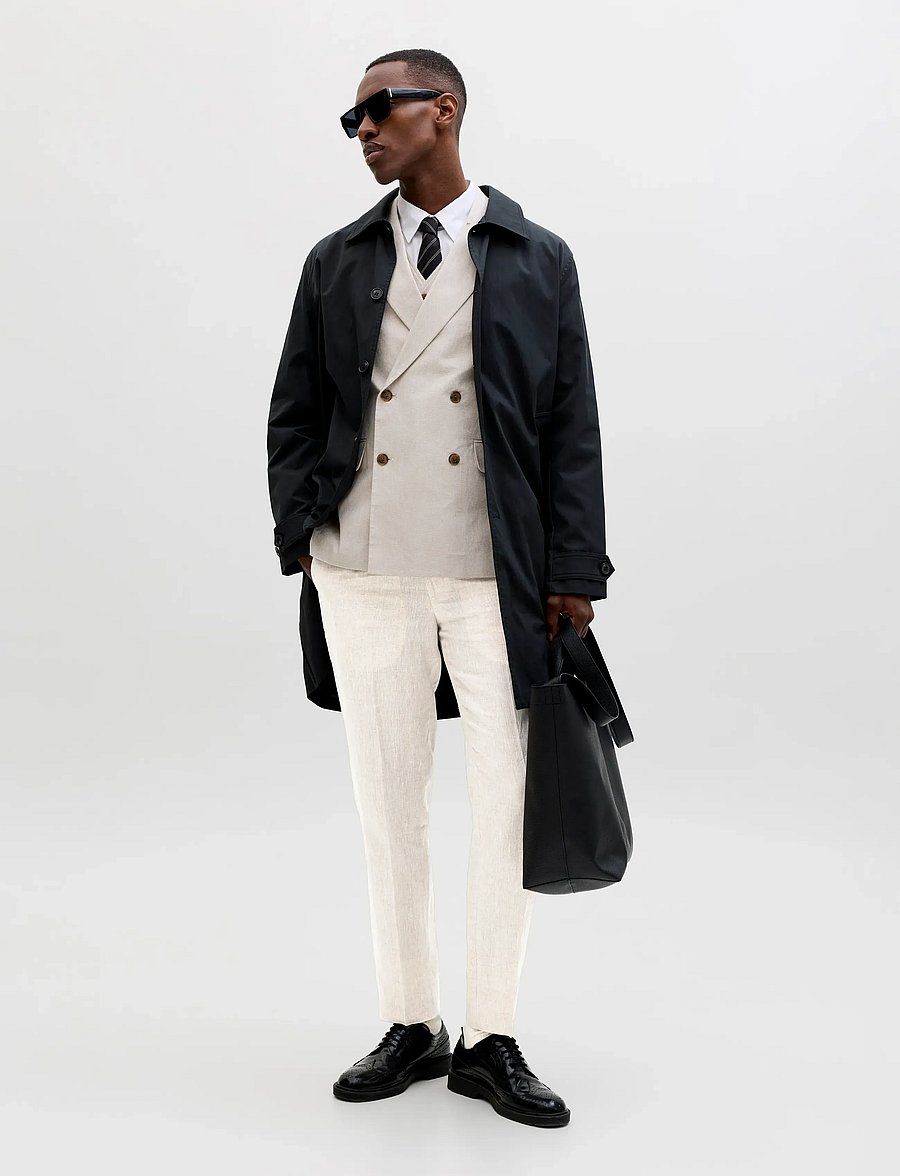 Jack & Jones - JPRBLAMARTIN LAWRENCE LINEN TROUSER UN01 - jakkesætbukser i hør - ancient scroll - 4