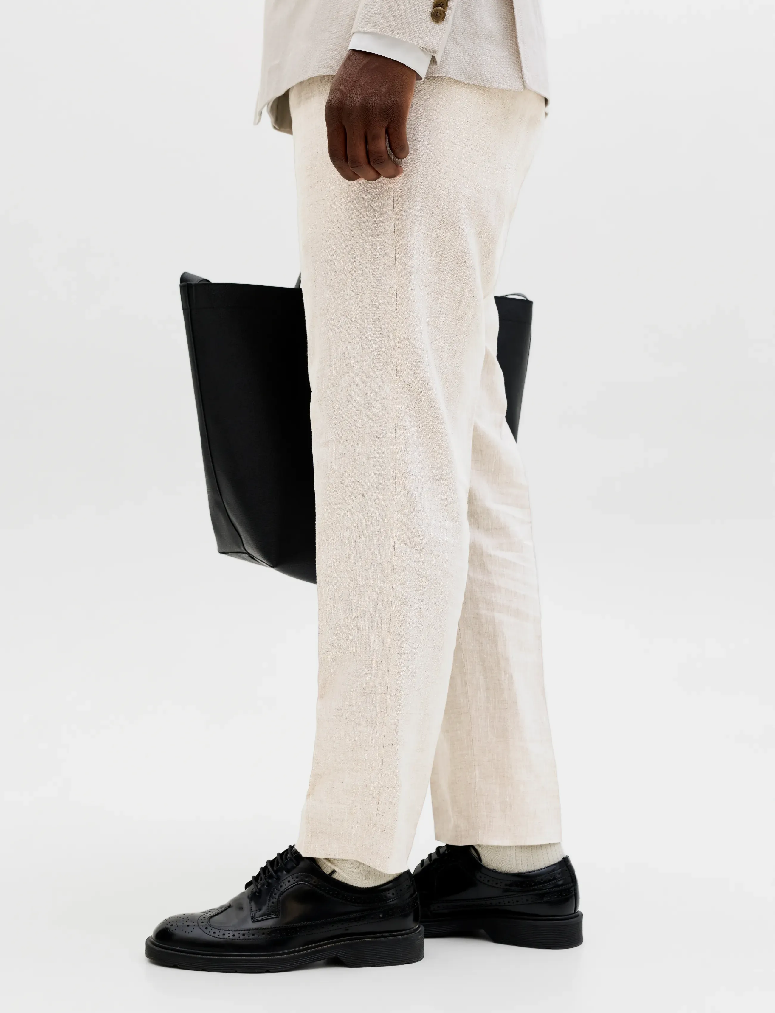 Jack & Jones - JPRBLAMARTIN LAWRENCE LINEN TROUSER UN01 - jakkesætbukser i hør - ancient scroll - 5