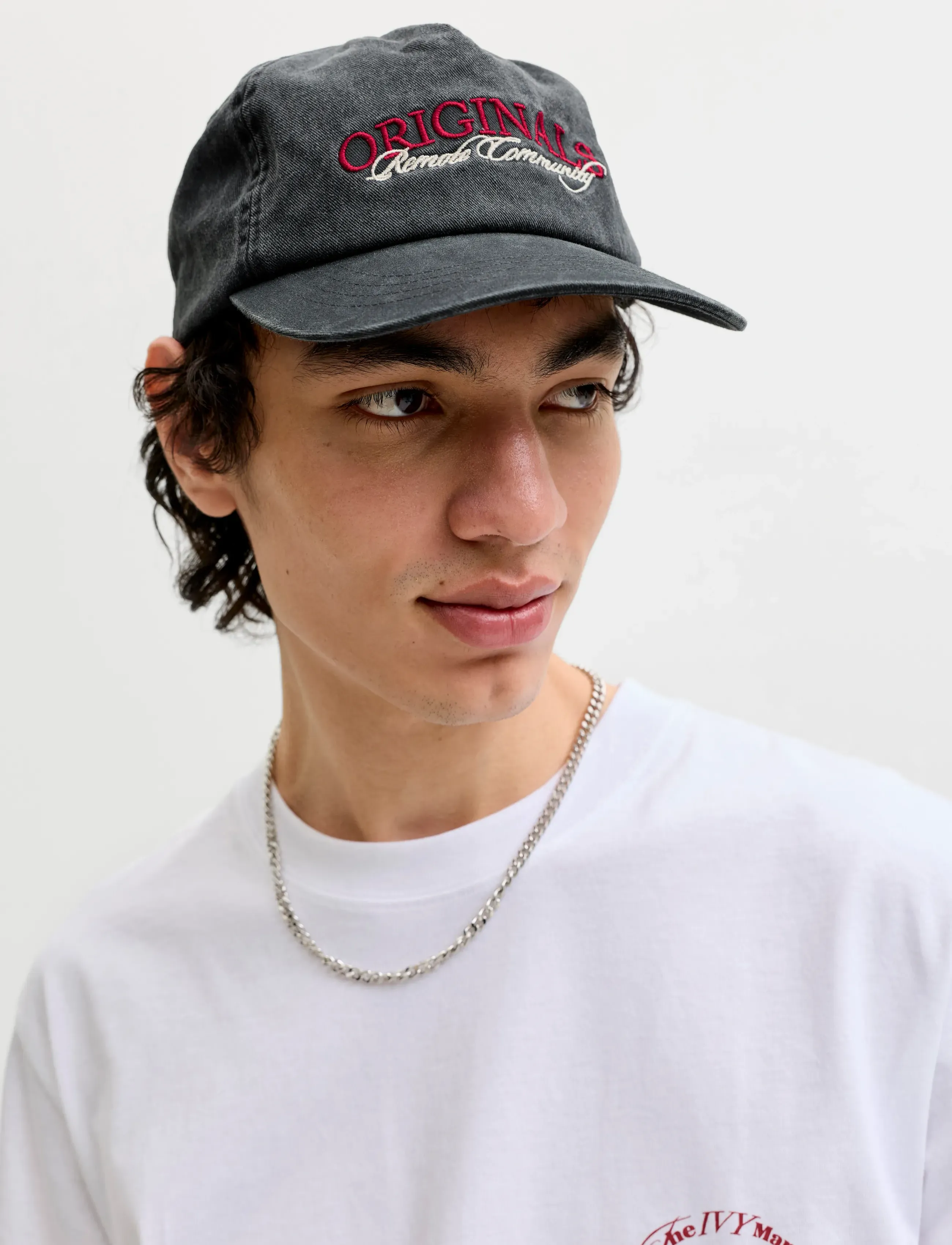 Jack & Jones - JACFRAME WASHED EMB CAP SN - laveste priser - black beauty - 4