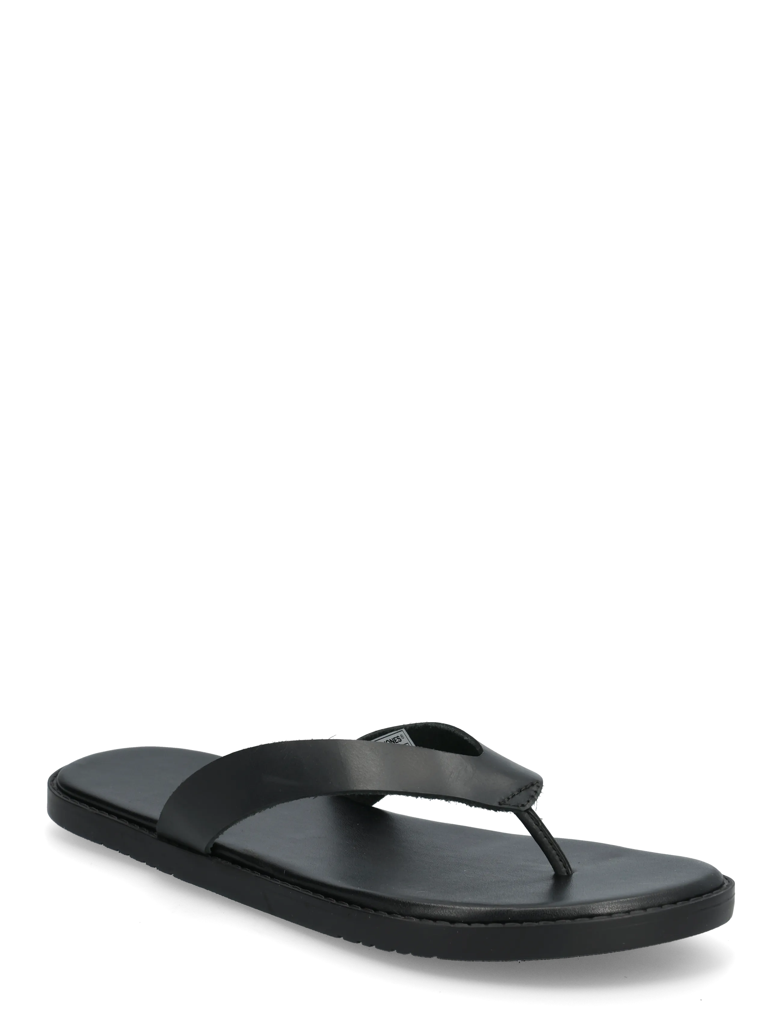 Jack & Jones JFWDUBAI LEATHER FLIP FLOP - Summer shoes - BLACK / black