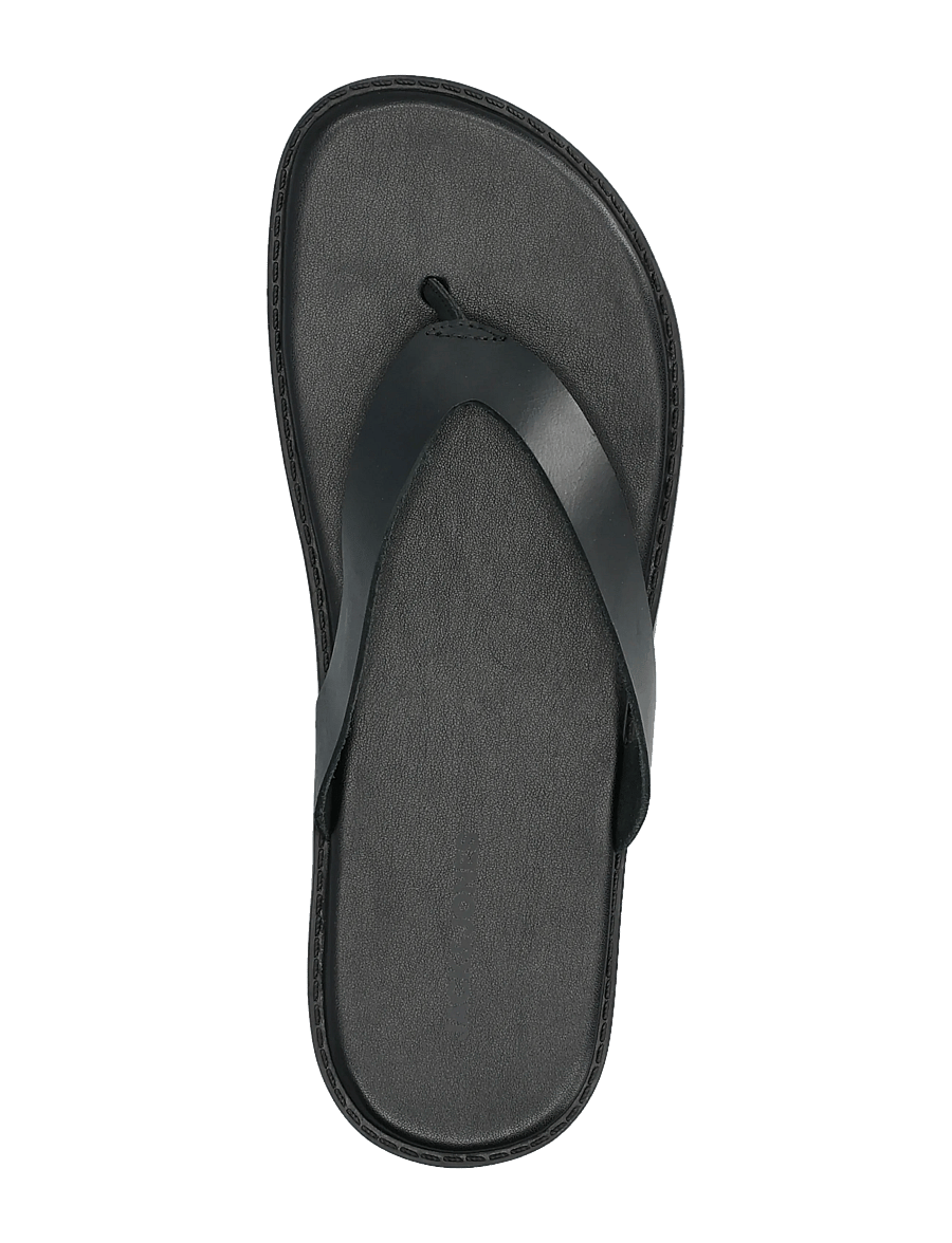 Jack & Jones - JFWDUBAI LEATHER FLIP FLOP - kollektionen - black - 3