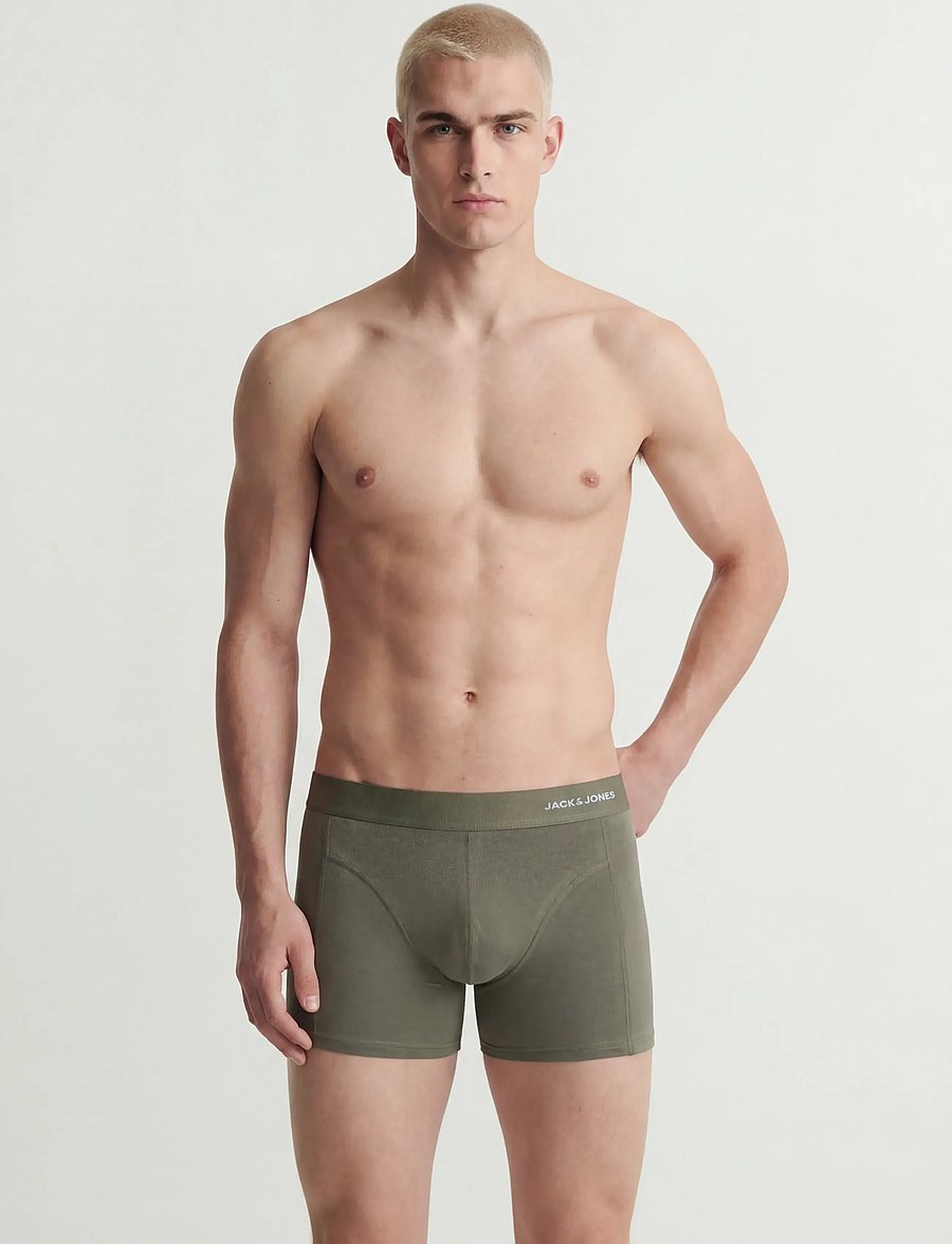 Jack & Jones - JACGABRIEL BAMBOO TRUNKS 3 PACK SN - multipakk aluspüksid - smokey olive - 0