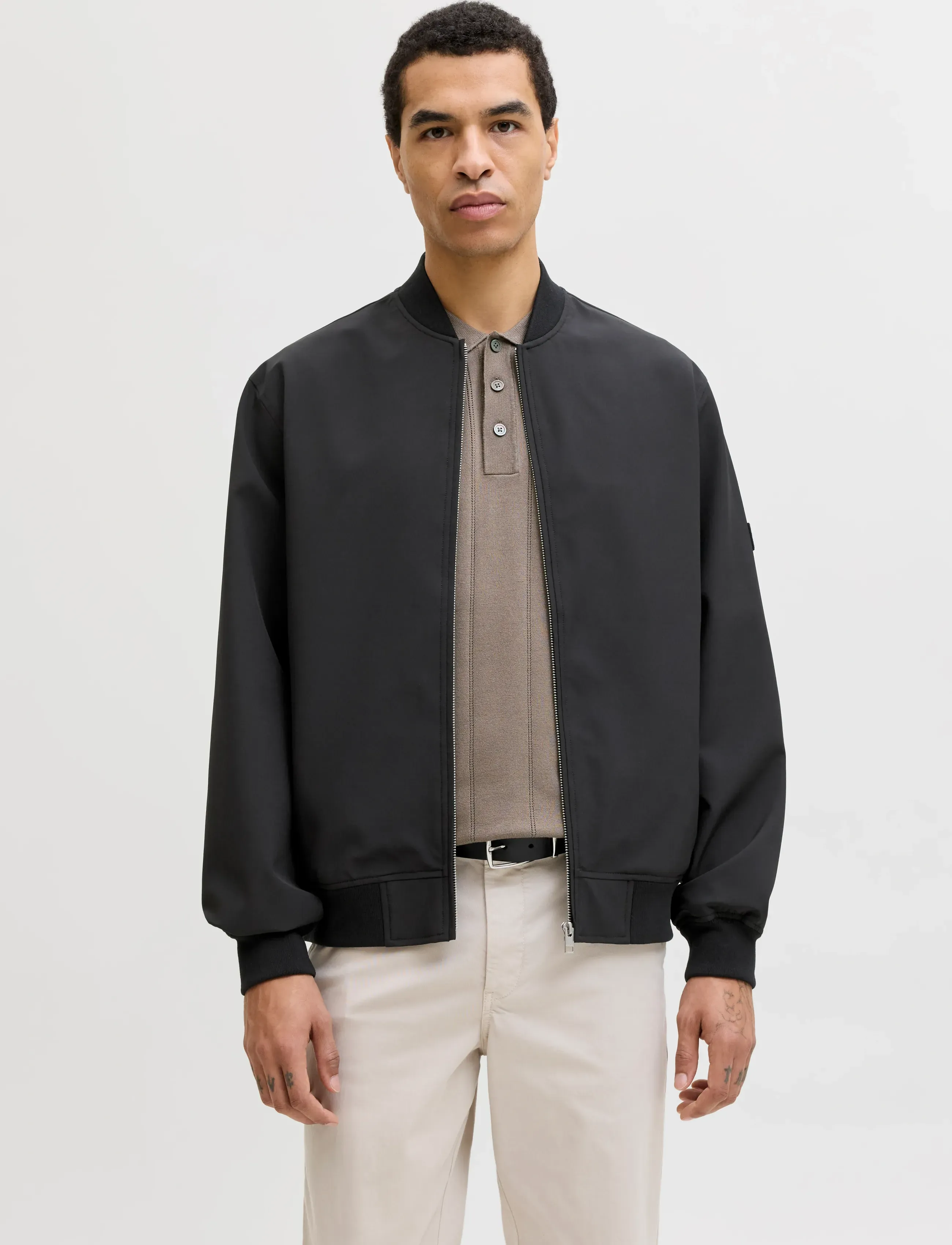 Jack & Jones JPRBLAASPEN BOMBER JACKET LN - Ytterkläder - BLACK / black