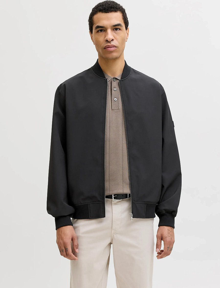 Jack & Jones - JPRBLAASPEN BOMBER JACKET LN - frühlingsjacken - black - 0