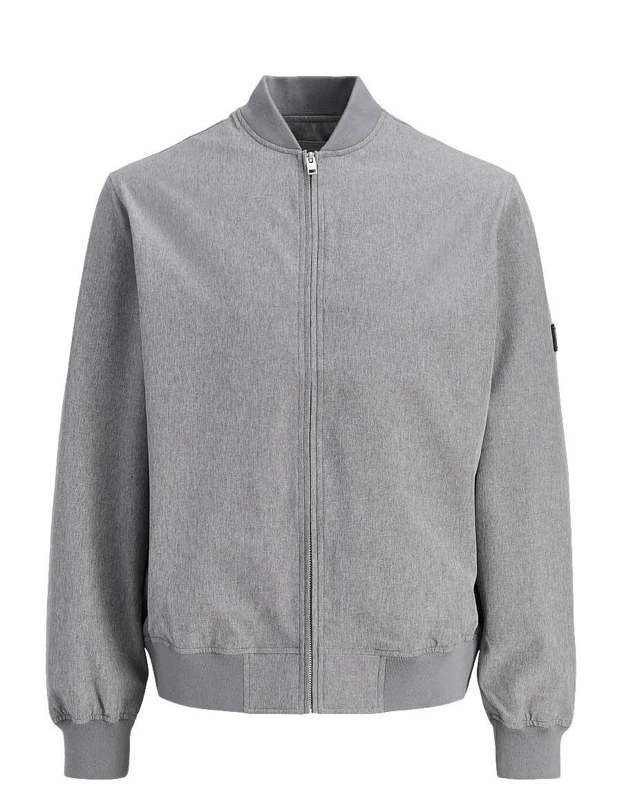 Jack & Jones - JPRBLAASPEN BOMBER JACKET LN - frühlingsjacken - grey melange - 1