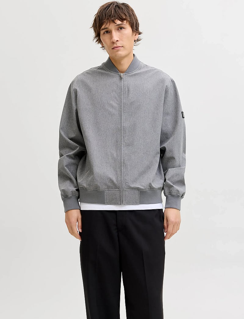 Jack & Jones - JPRBLAASPEN BOMBER JACKET LN - herbstjacken - grey melange - 0