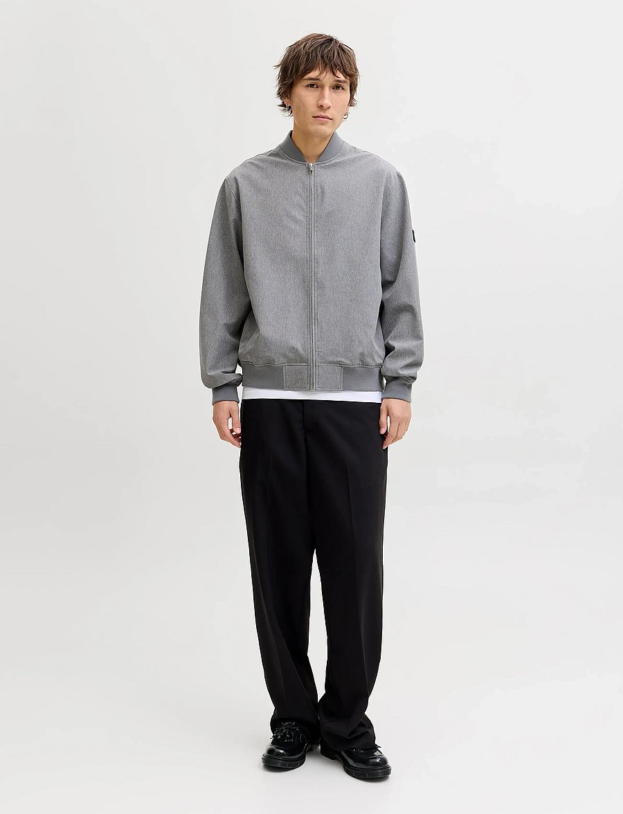 Jack & Jones - JPRBLAASPEN BOMBER JACKET LN - frühlingsjacken - grey melange - 3