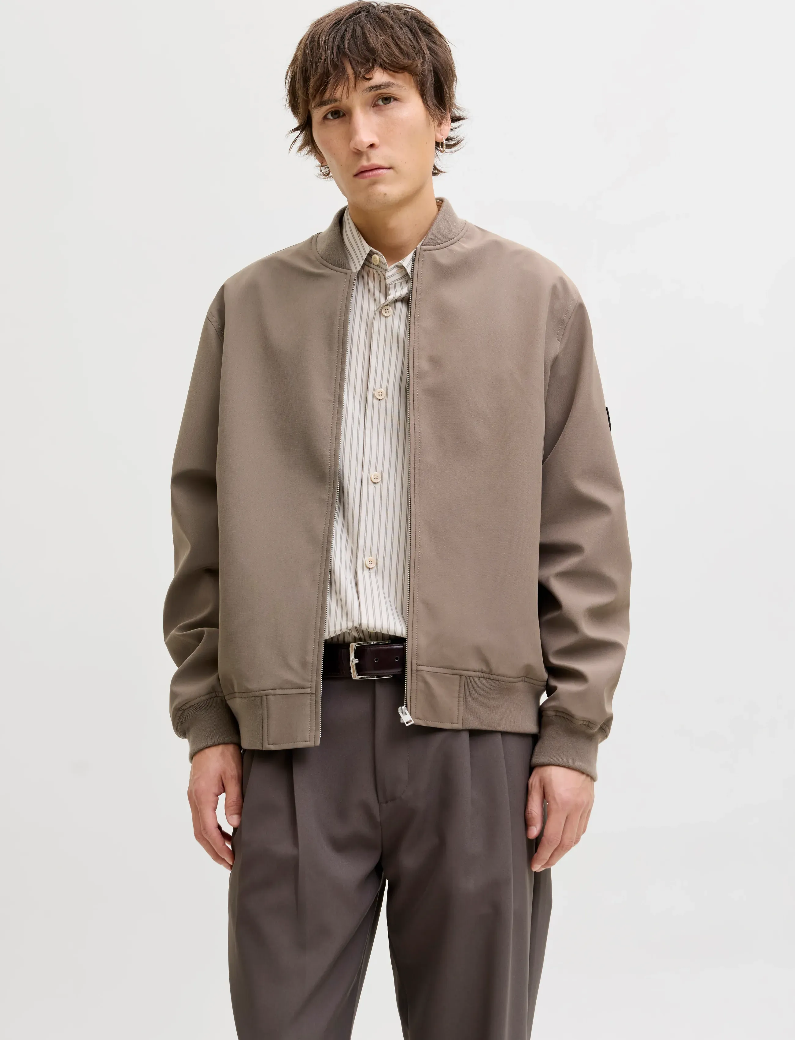 Jack & Jones JPRBLAASPEN BOMBER JACKET LN - Ytterkläder - MOREL / brown