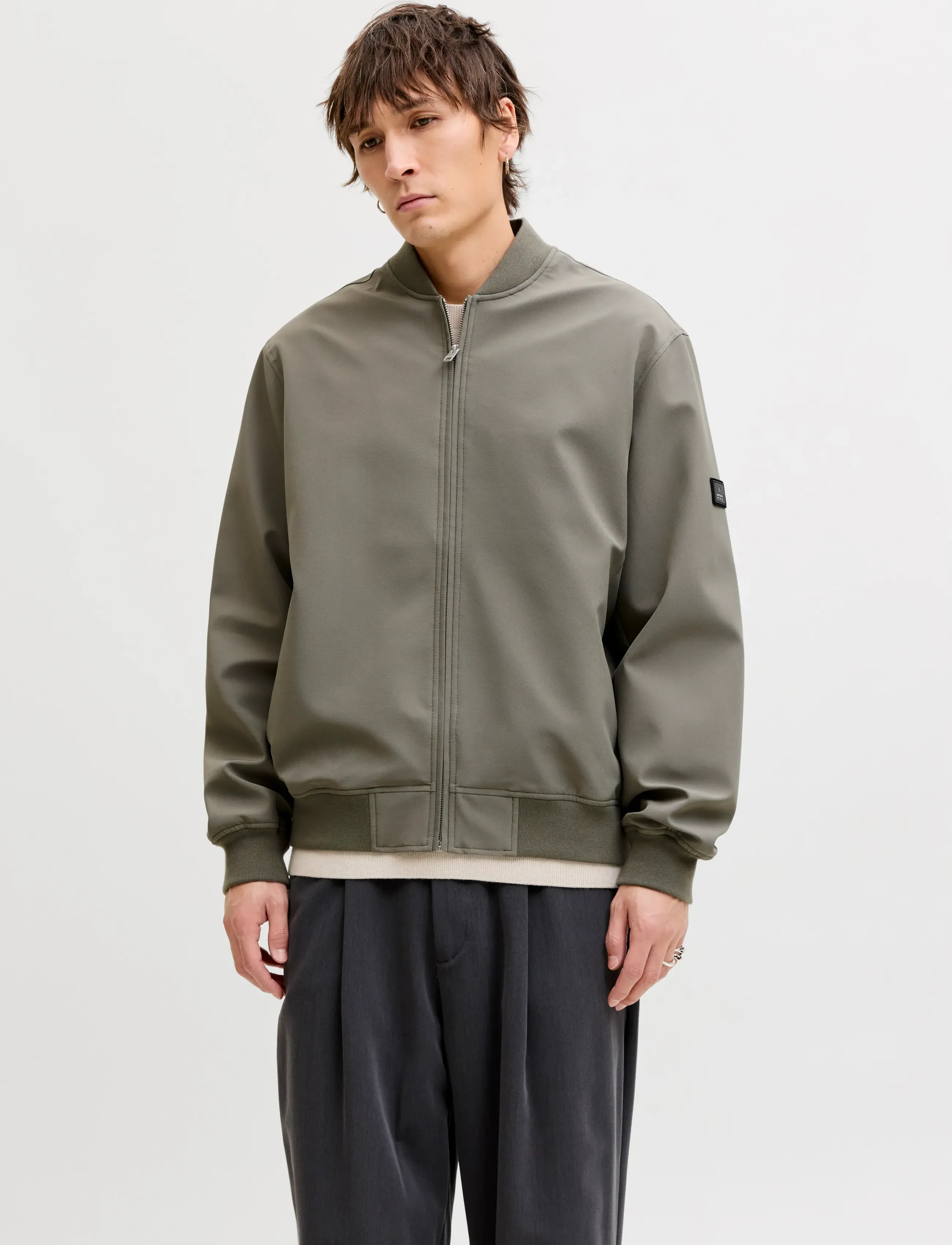 Jack & Jones Jprblaaspen Bomber Jacket Ln, M, Jackets, Khakigrün - Männerswear