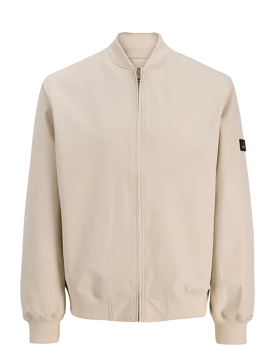 Jack & Jones - JPRBLAASPEN BOMBER JACKET LN - frühlingsjacken - white melange - 1