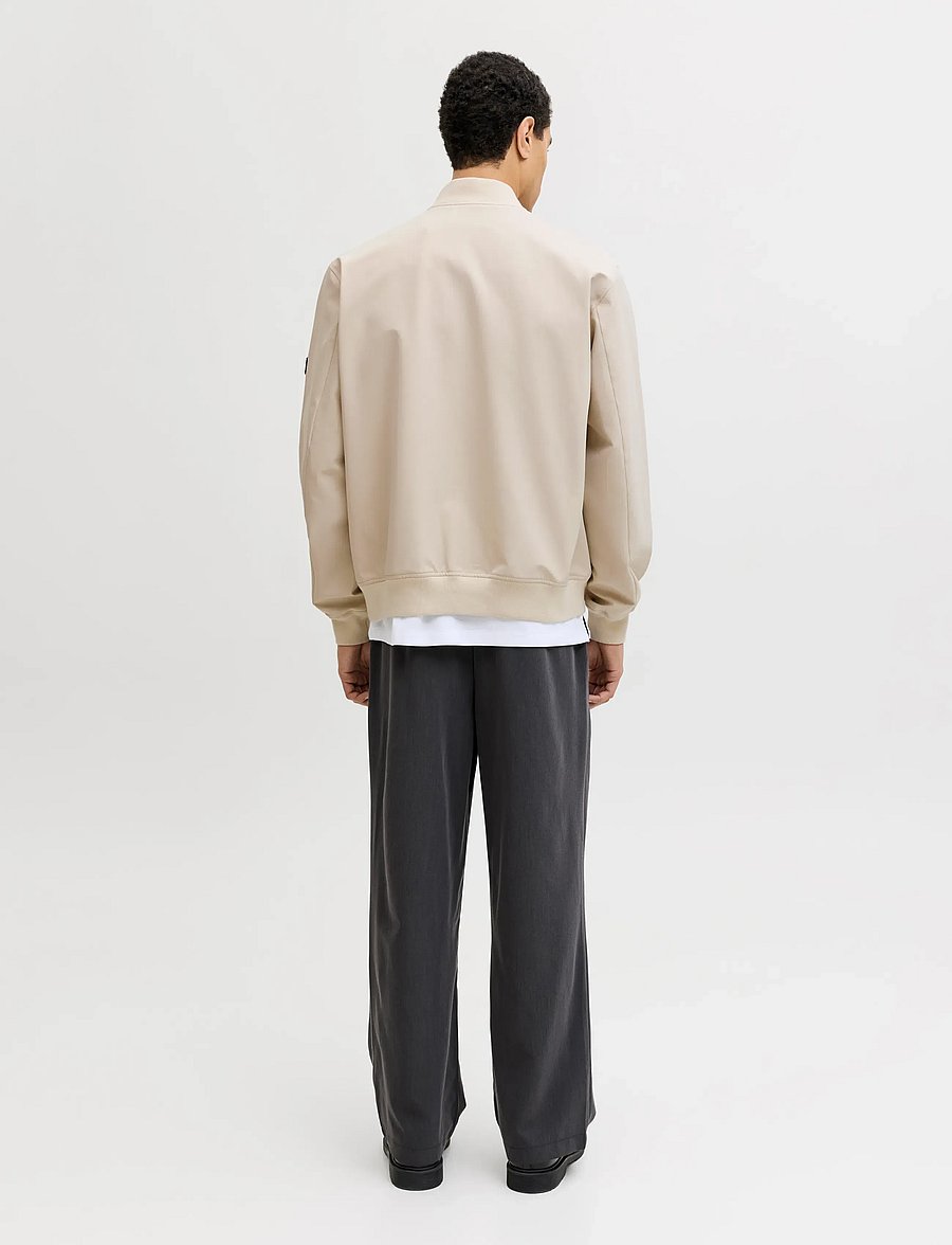 Jack & Jones - JPRBLAASPEN BOMBER JACKET LN - frühlingsjacken - white melange - 3
