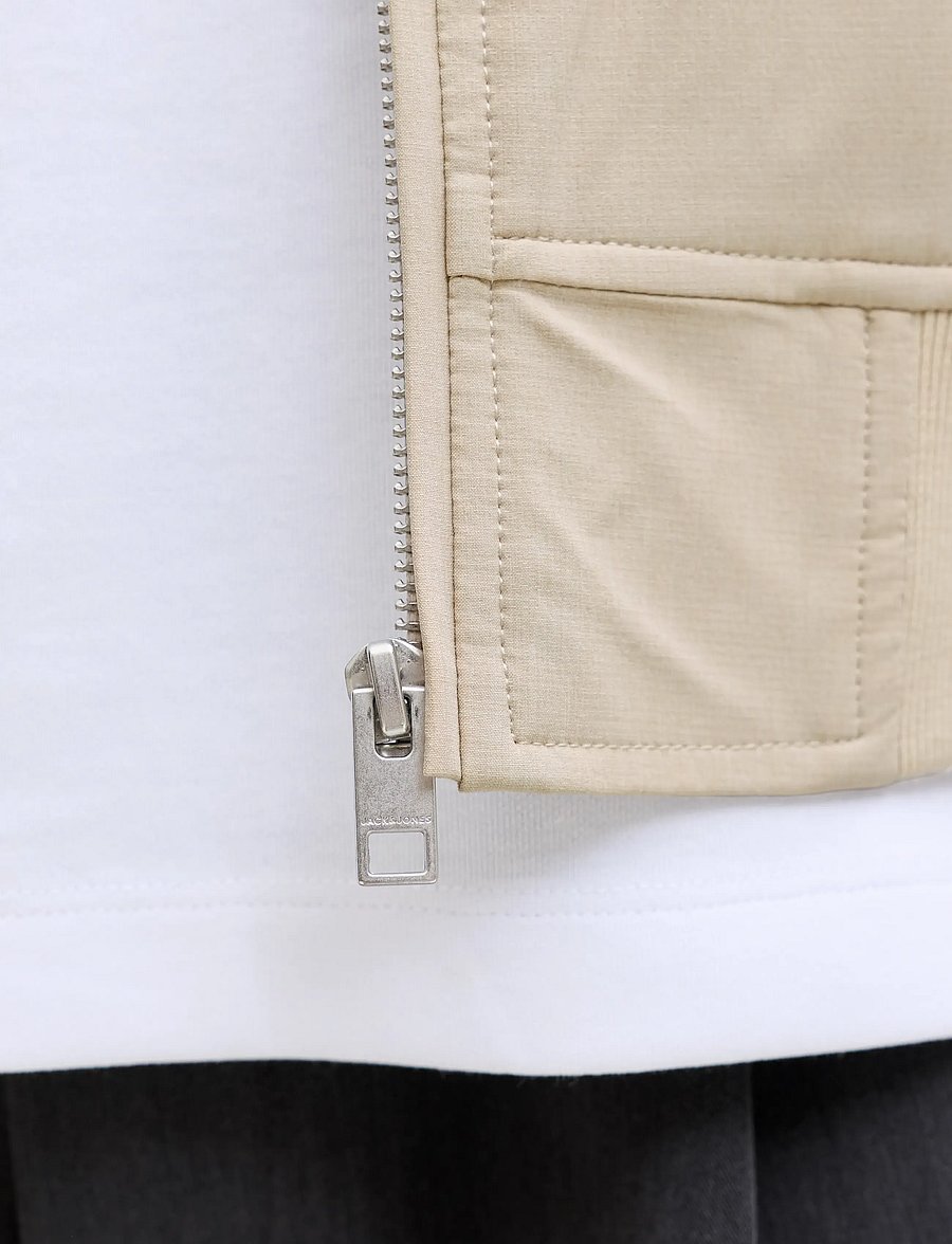 Jack & Jones - JPRBLAASPEN BOMBER JACKET LN - frühlingsjacken - white melange - 5