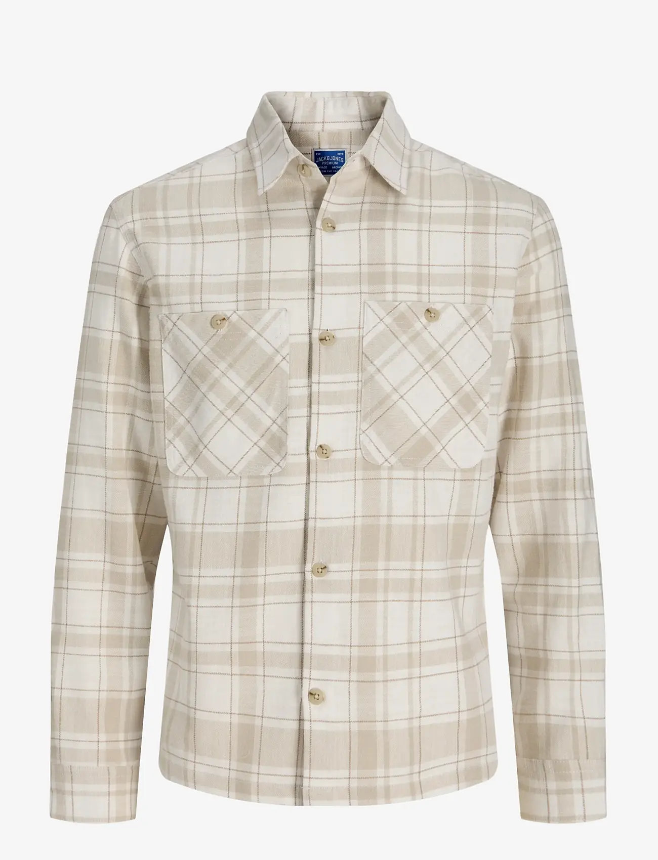 Jack & Jones - JPRBLURAYLE LINEN BL.CHECK LS SHIRT SN - chemises à carreaux - moonstruck - 1