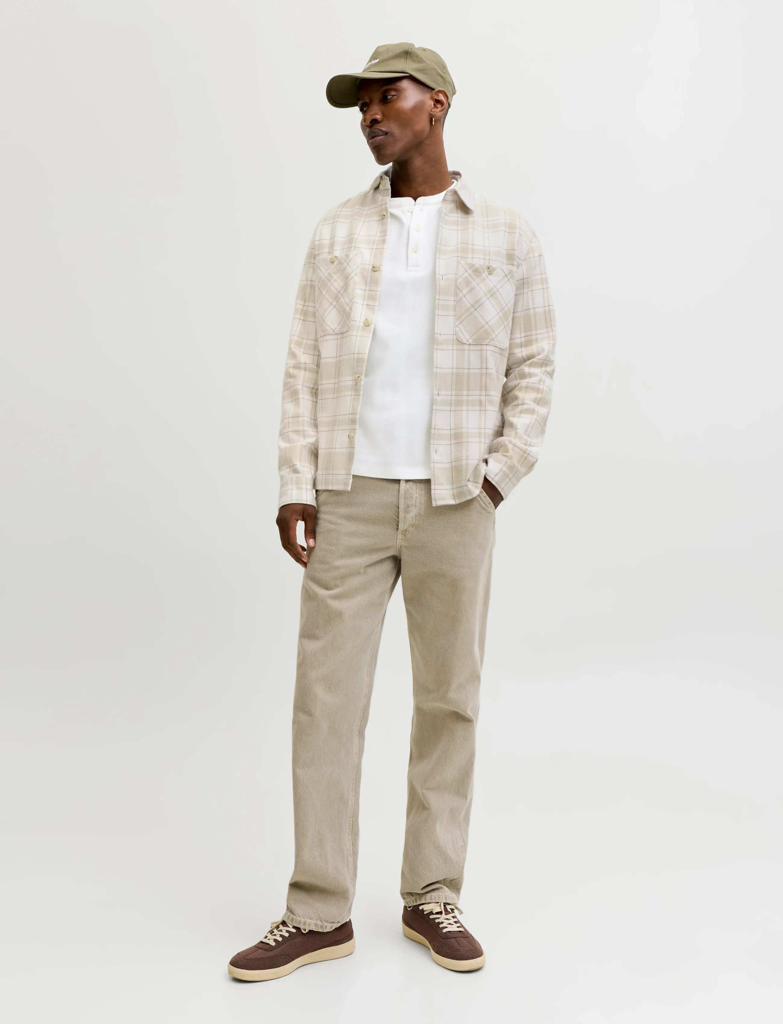 Jack & Jones - JPRBLURAYLE LINEN BL.CHECK LS SHIRT SN - ternede skjorter - moonstruck - 3