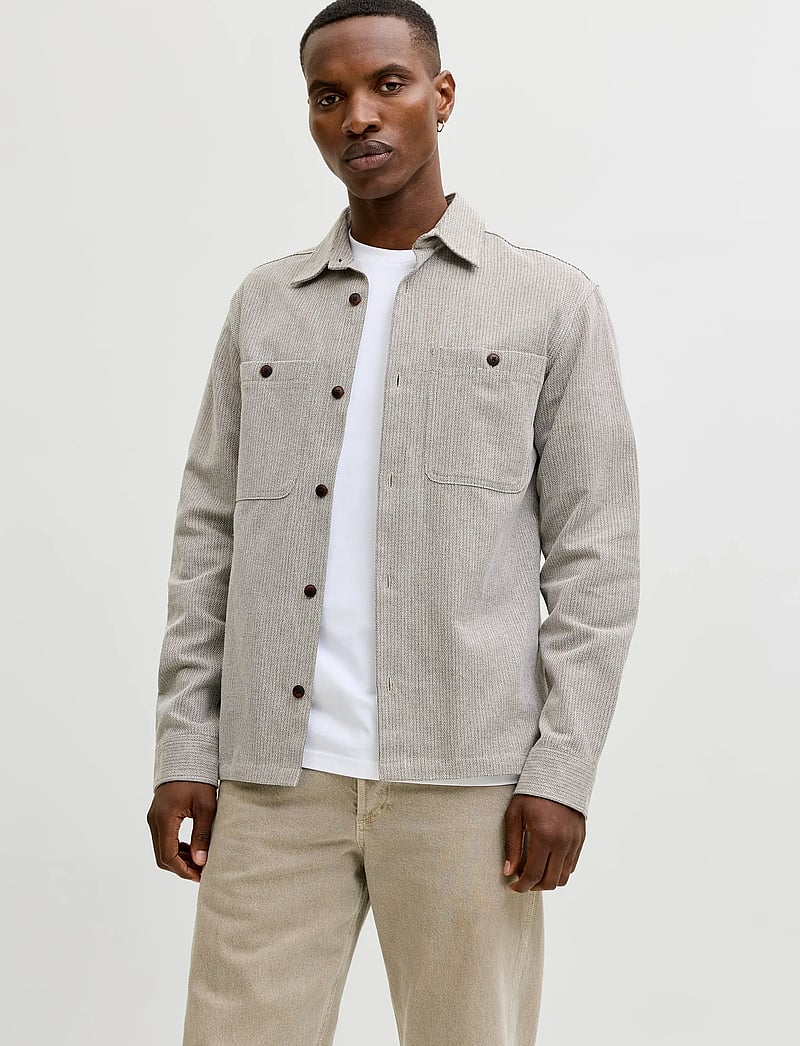 Jack & Jones - JPRBLURAYLE LINEN BL. SOLID LS SHIRT SN - hørskjorter - lemon pepper - 0
