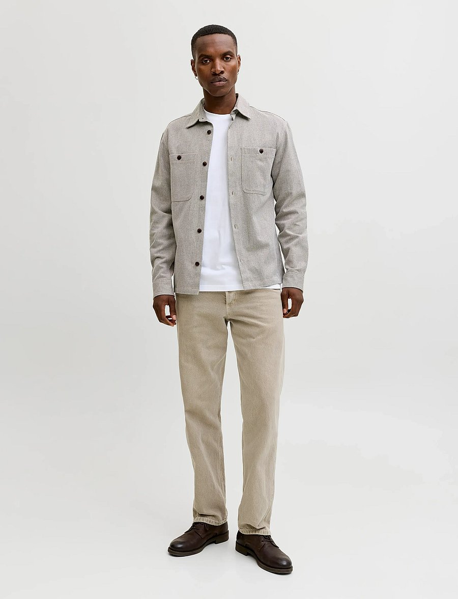 Jack & Jones - JPRBLURAYLE LINEN BL. SOLID LS SHIRT SN - chemises de lin - lemon pepper - 3