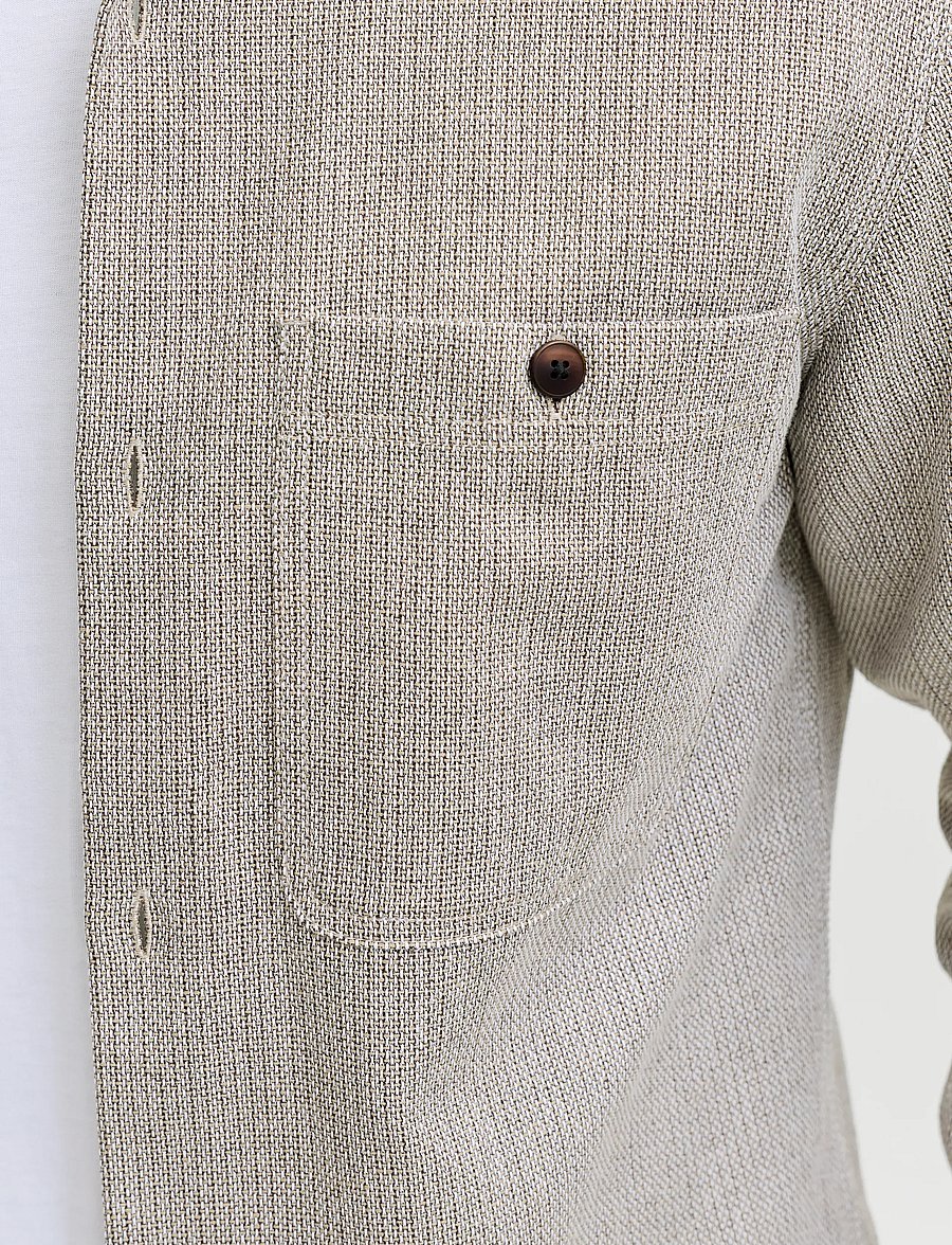 Jack & Jones - JPRBLURAYLE LINEN BL. SOLID LS SHIRT SN - chemises de lin - lemon pepper - 4