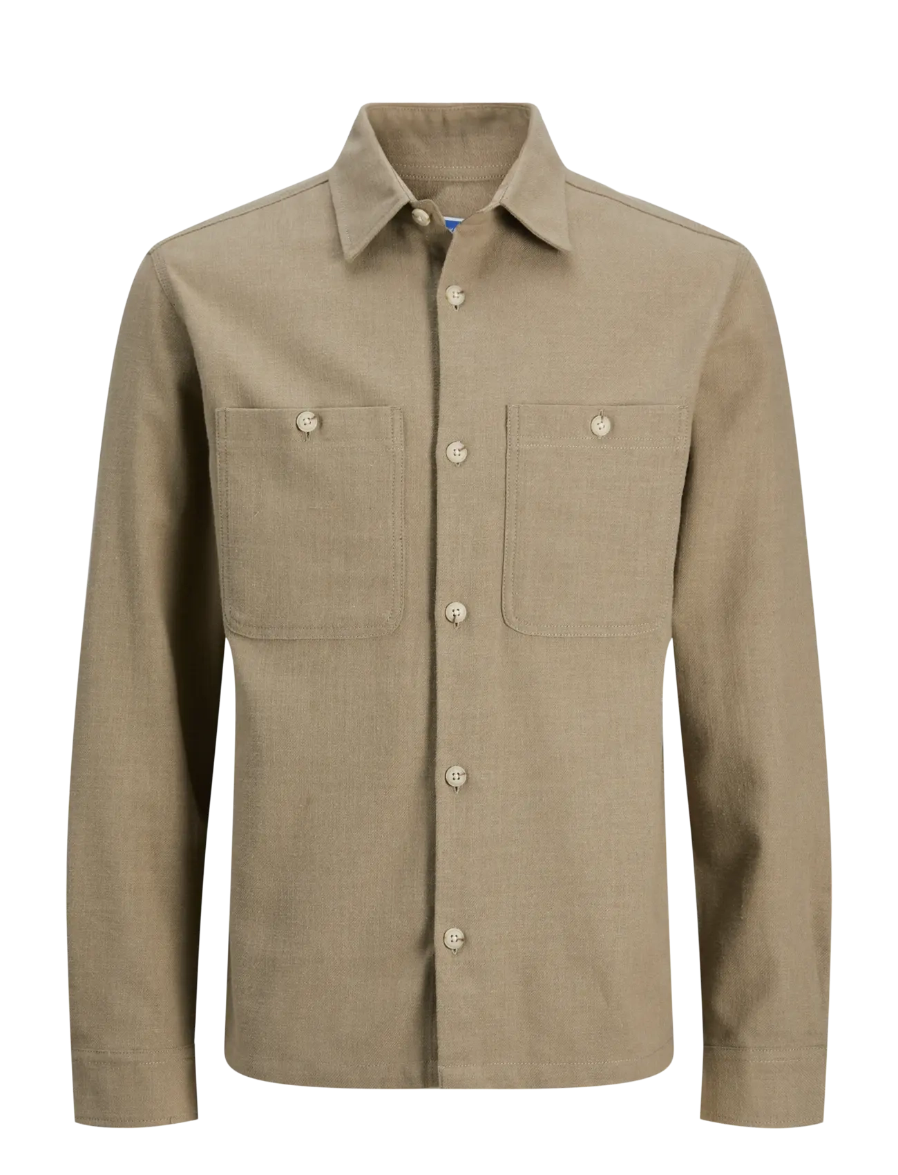 Jack & Jones JPRBLURAYLE LINEN BL. SOLID LS SHIRT SN - Skjorter - MERMAID / khaki/green