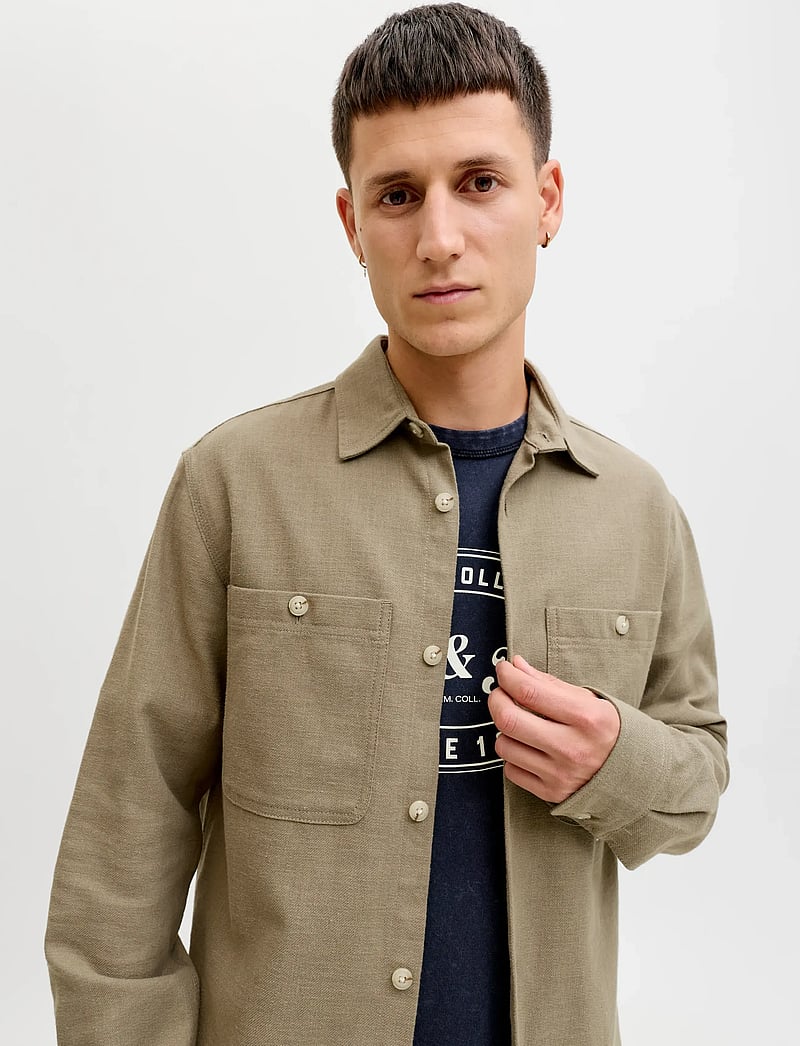 Jack & Jones - JPRBLURAYLE LINEN BL. SOLID LS SHIRT SN - hørskjorter - mermaid - 5
