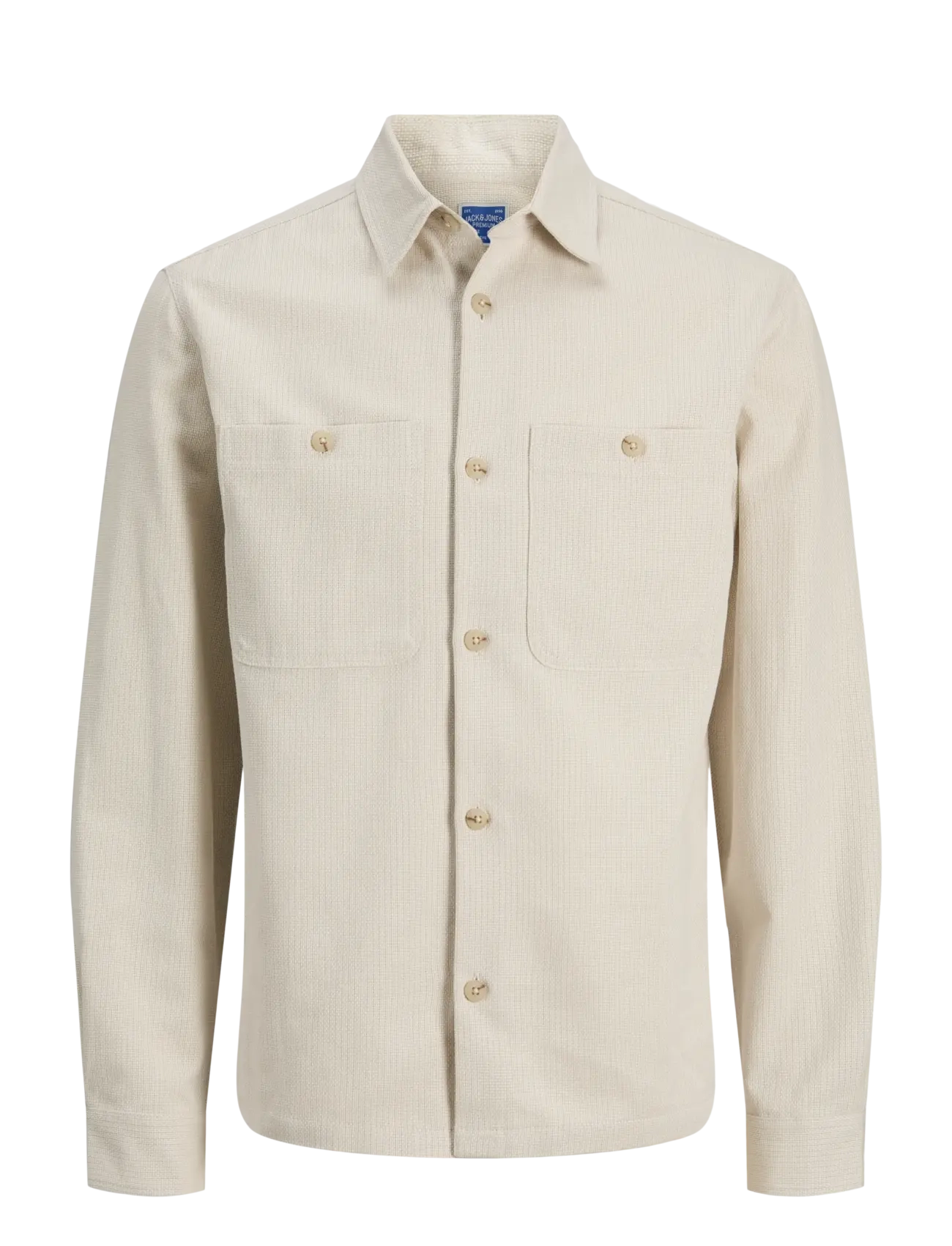 Jack & Jones JPRBLURAYLE LINEN BL. SOLID LS SHIRT SN - Overshirts - MOONSTRUCK / cream