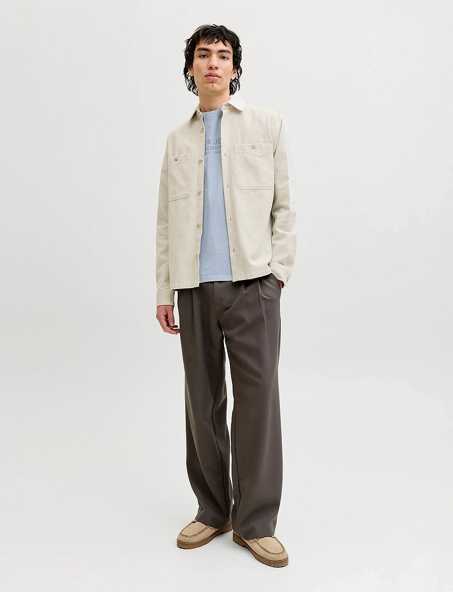Jack & Jones - JPRBLURAYLE LINEN BL. SOLID LS SHIRT SN - leinenhemden - moonstruck - 4