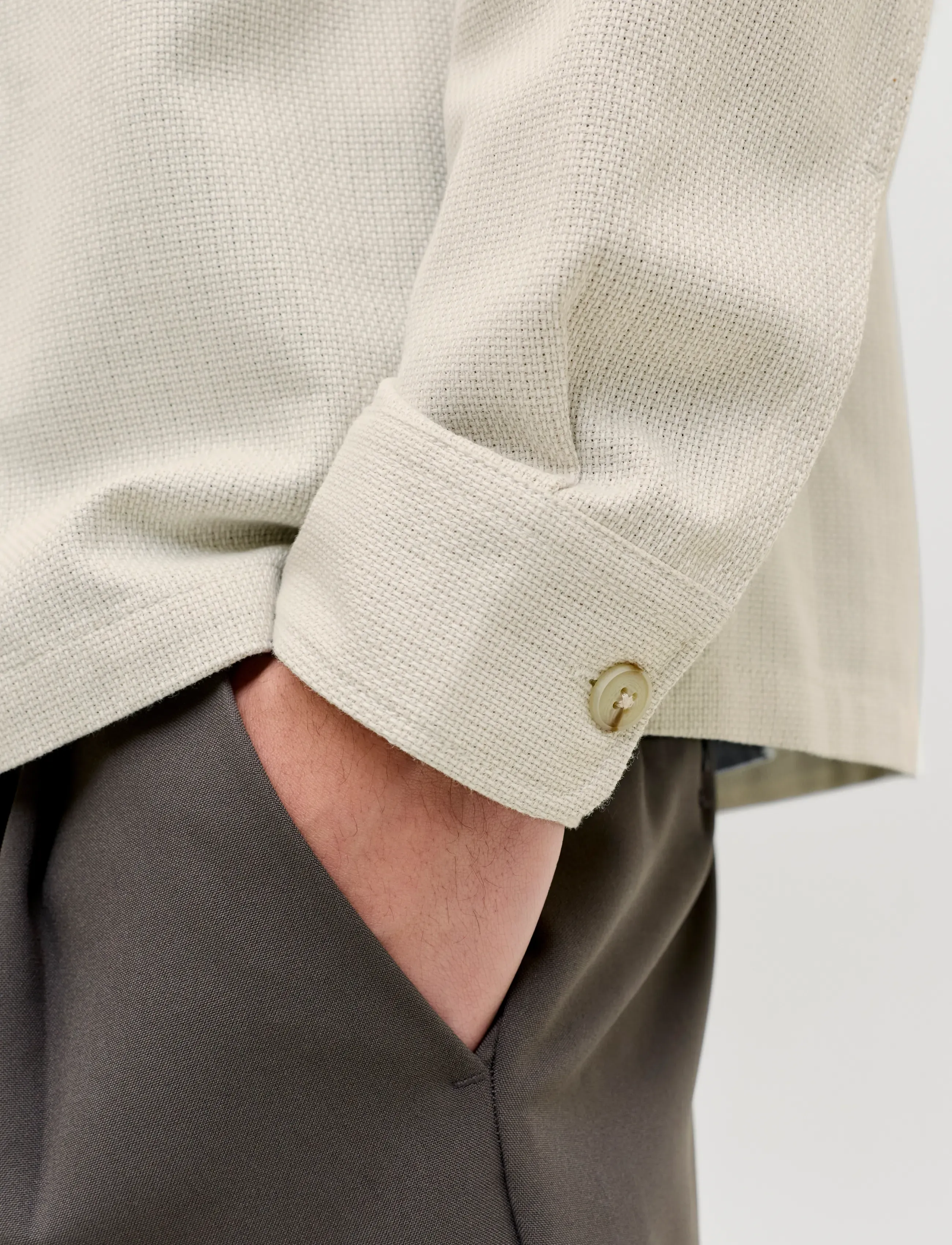 Jack & Jones - JPRBLURAYLE LINEN BL. SOLID LS SHIRT SN - linased särgid - moonstruck - 5