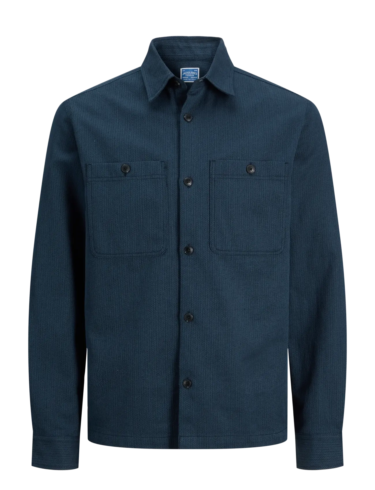 Jack & Jones JPRBLURAYLE LINEN BL. SOLID LS SHIRT SN - Overshirts - SKY CAPTAIN / navy