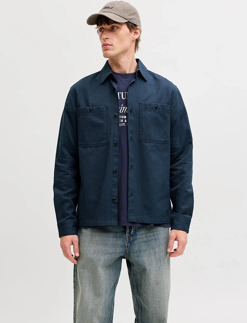 Jack & Jones - JPRBLURAYLE LINEN BL. SOLID LS SHIRT SN - linased särgid - sky captain - 0