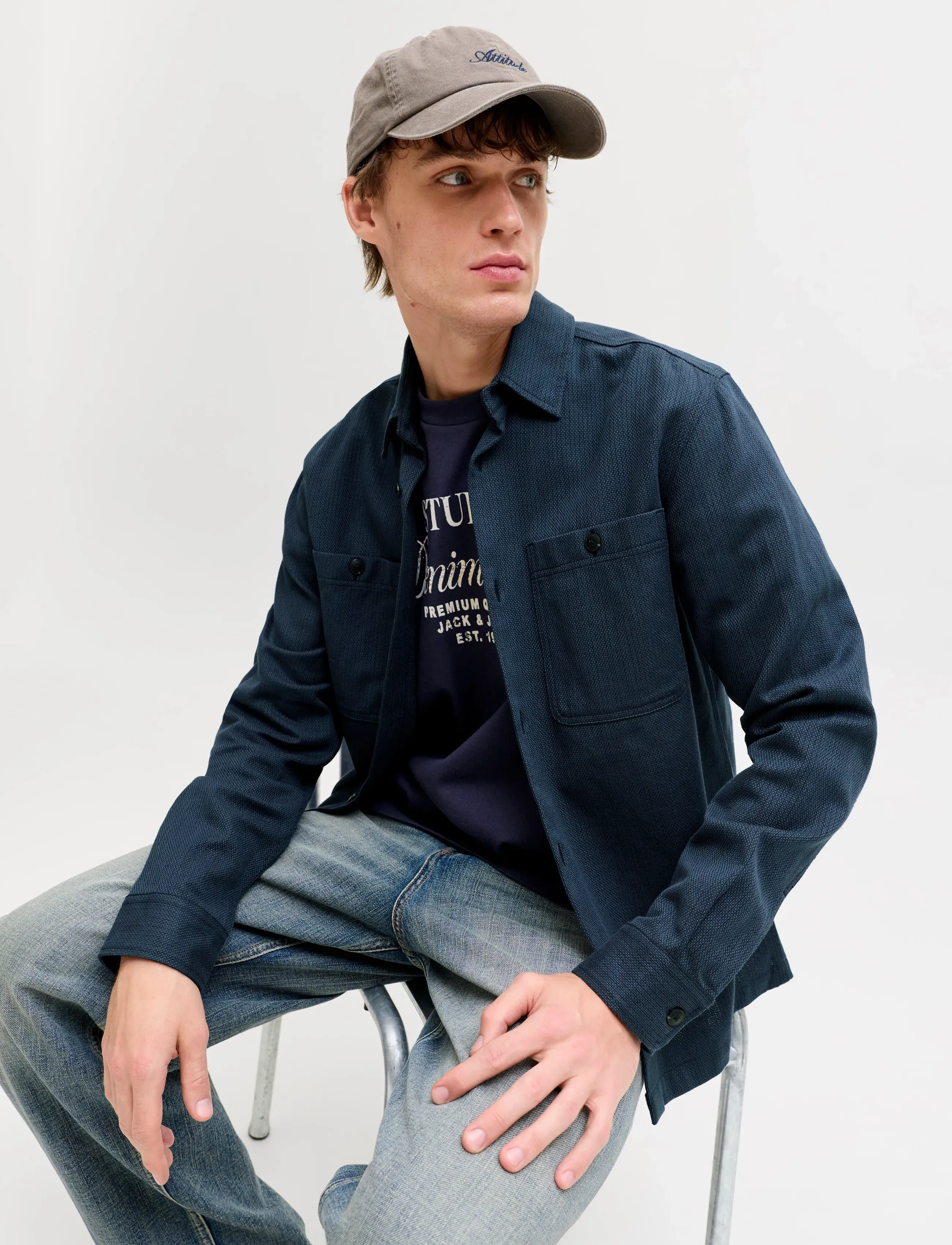 Jack & Jones - JPRBLURAYLE LINEN BL. SOLID LS SHIRT SN - linased särgid - sky captain - 4