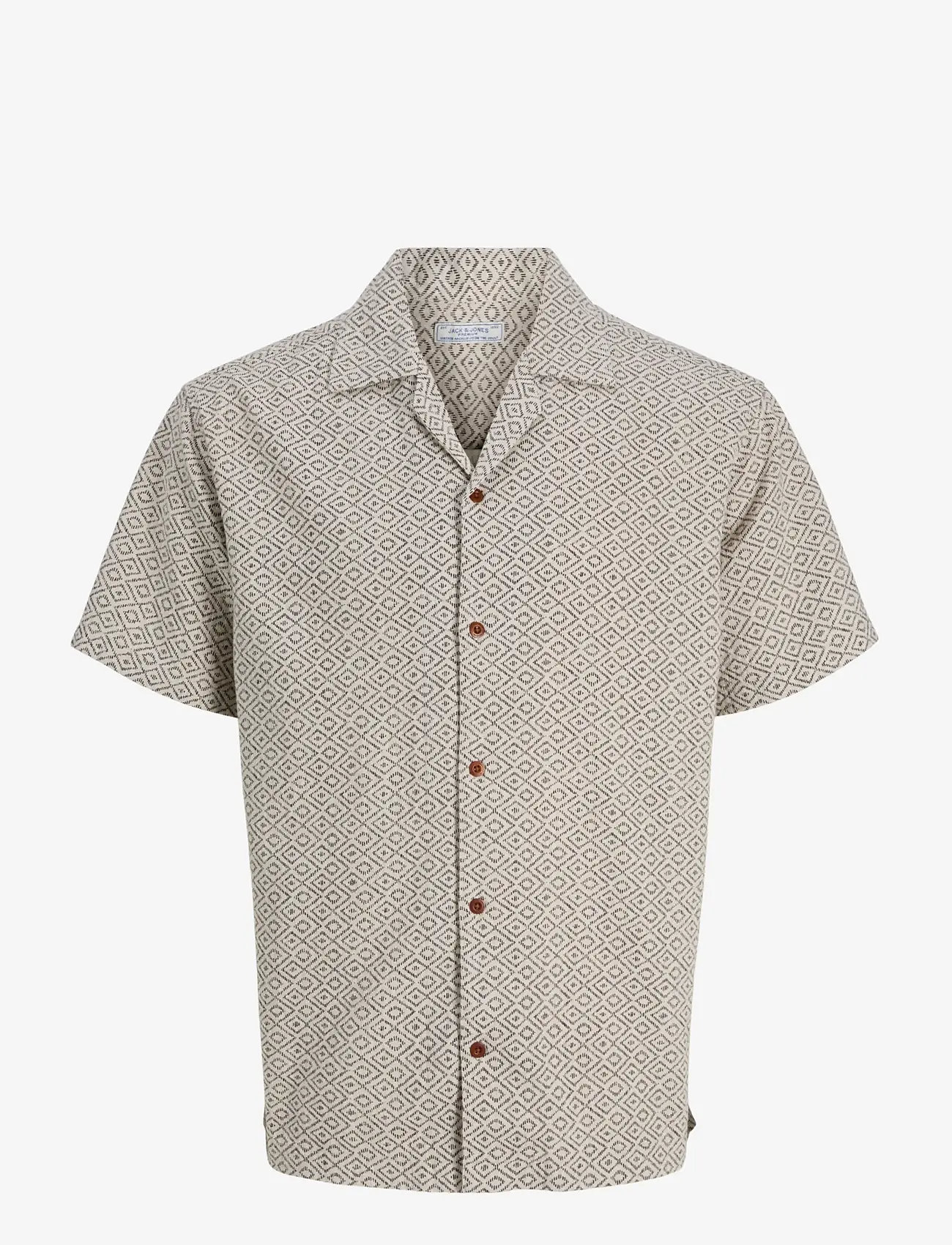 Jack & Jones - JPRBLUWINSON PRINT DOBBY S/S SHIRT LN - mønstrede skjorter - moonstruck - 1
