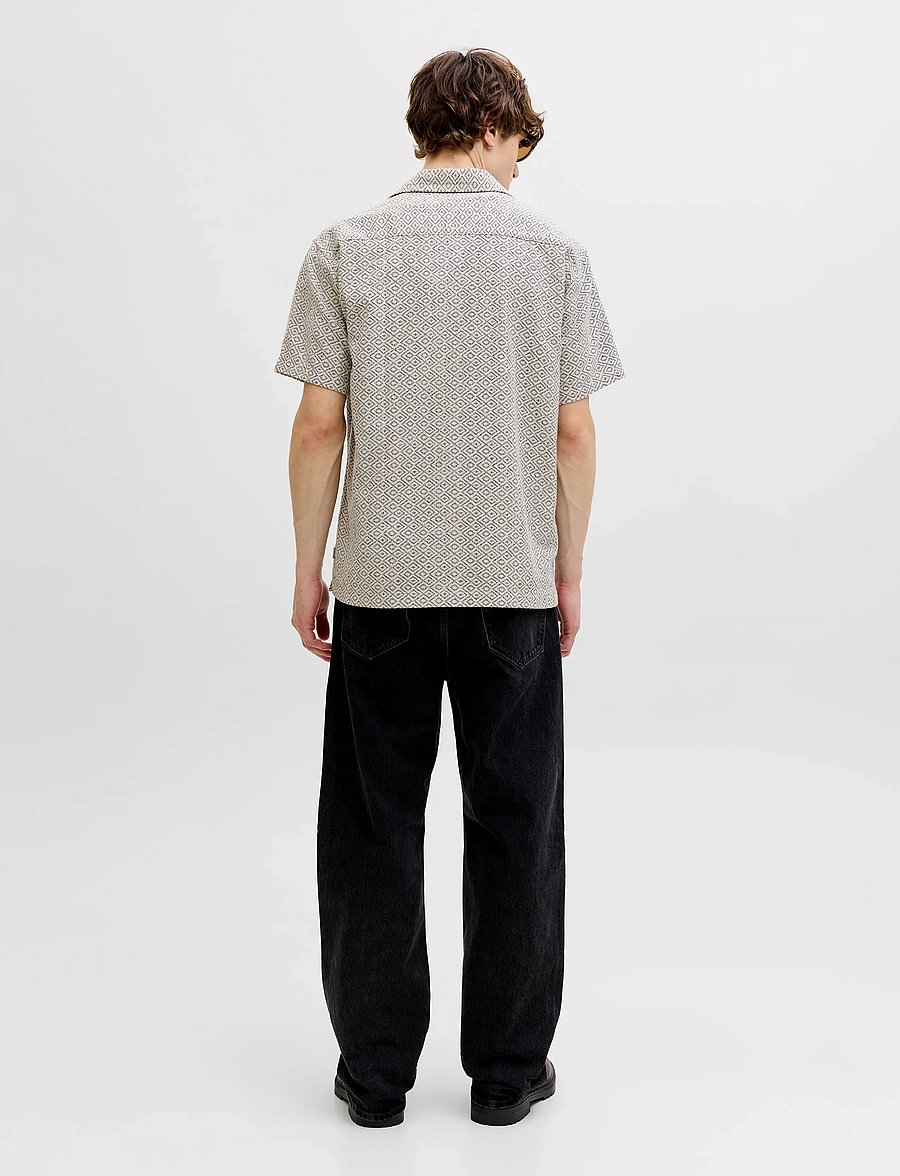 Jack & Jones - JPRBLUWINSON PRINT DOBBY S/S SHIRT LN - mönstrade skjortor - moonstruck - 2