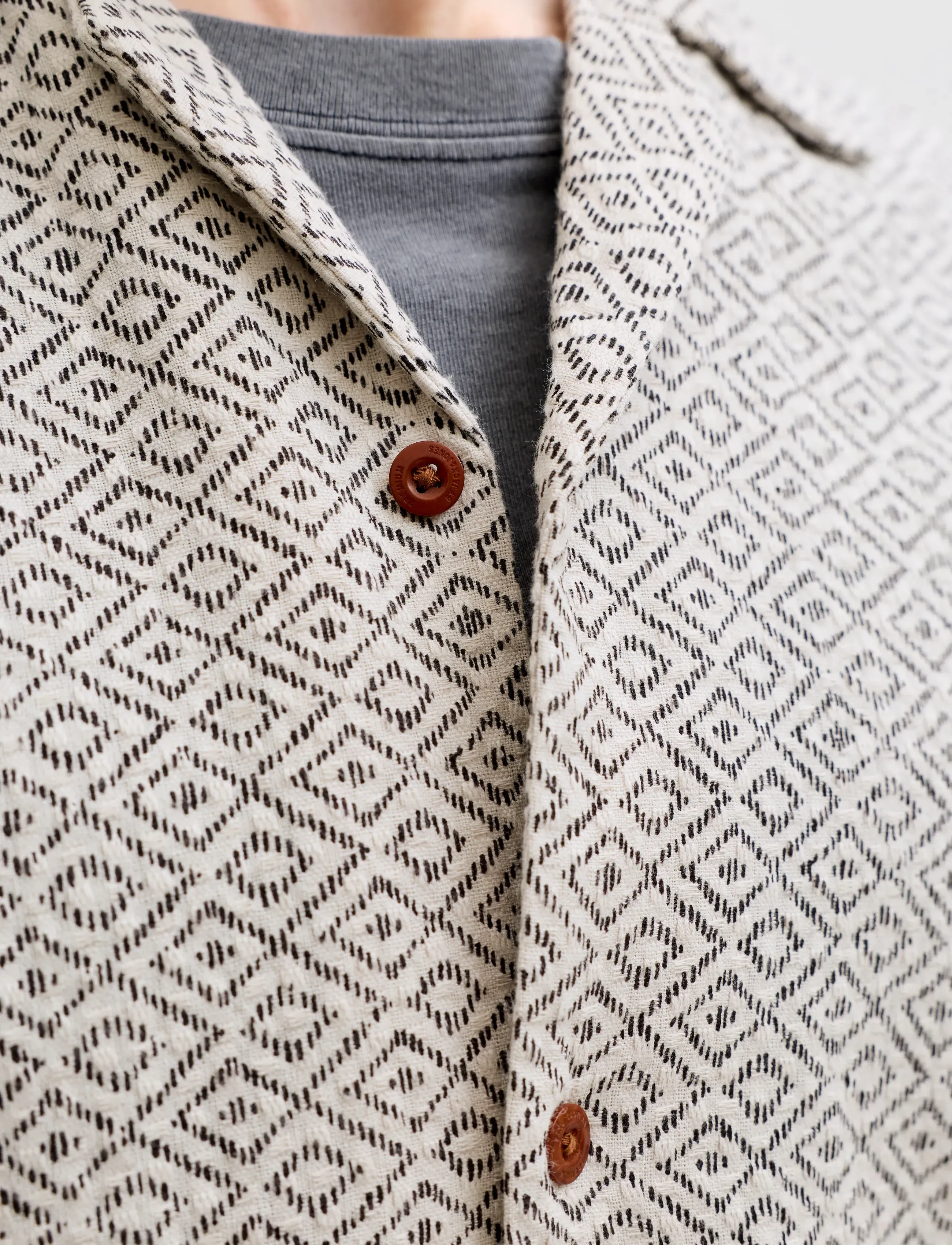 Jack & Jones - JPRBLUWINSON PRINT DOBBY S/S SHIRT LN - hemden mit muster - moonstruck - 4