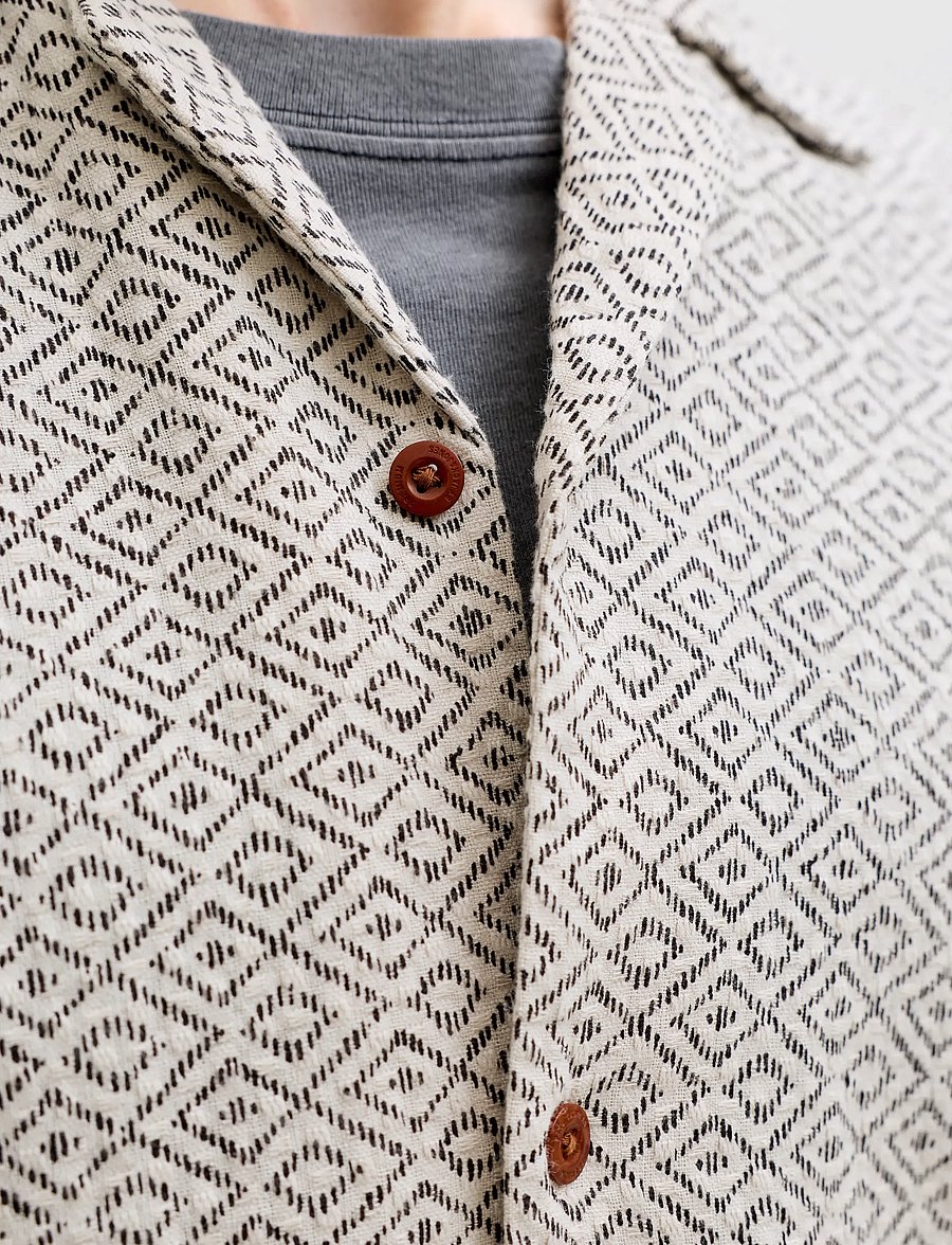 Jack & Jones - JPRBLUWINSON PRINT DOBBY S/S SHIRT LN - mönstrade skjortor - moonstruck - 4