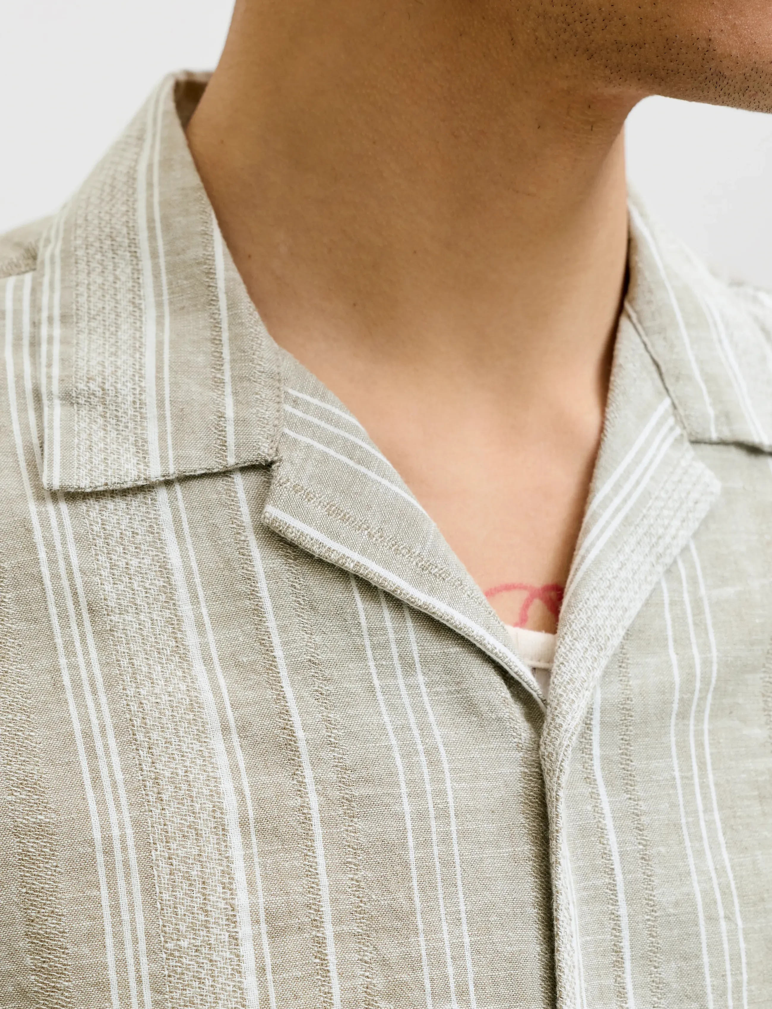 JACK & JONES Jprblusummer Lin. Blen Dobby Ss Shirt Sn kortärmade skjortor herr – bild 6